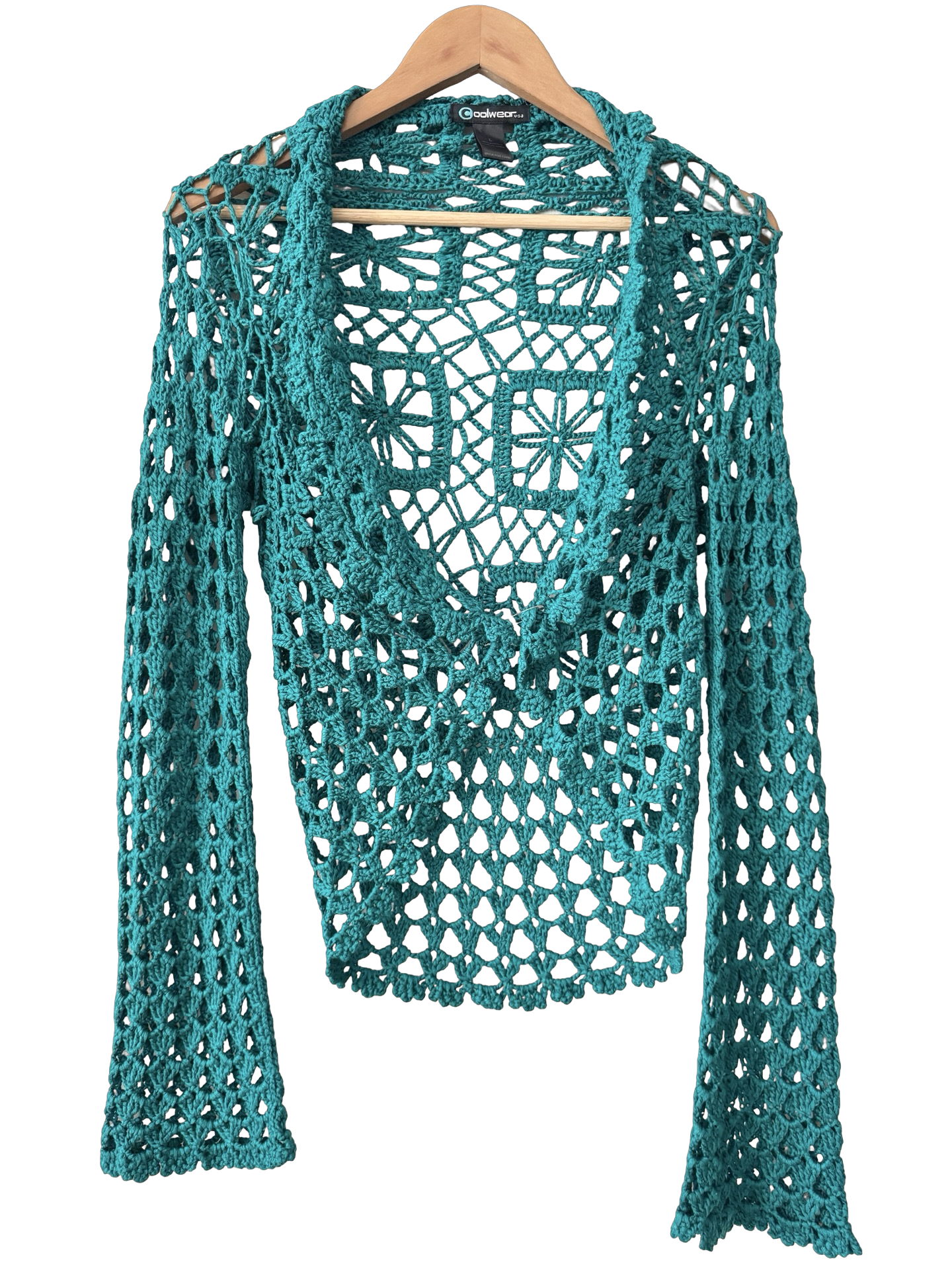 Vintage Y2K Cool Wear Mermaid Cove Crochet Top (M)