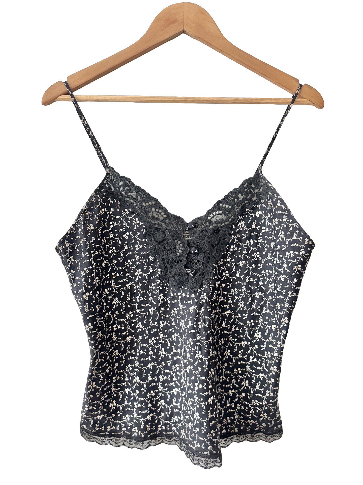 Vintage 90s Midnight Garden Silk Cami (M)