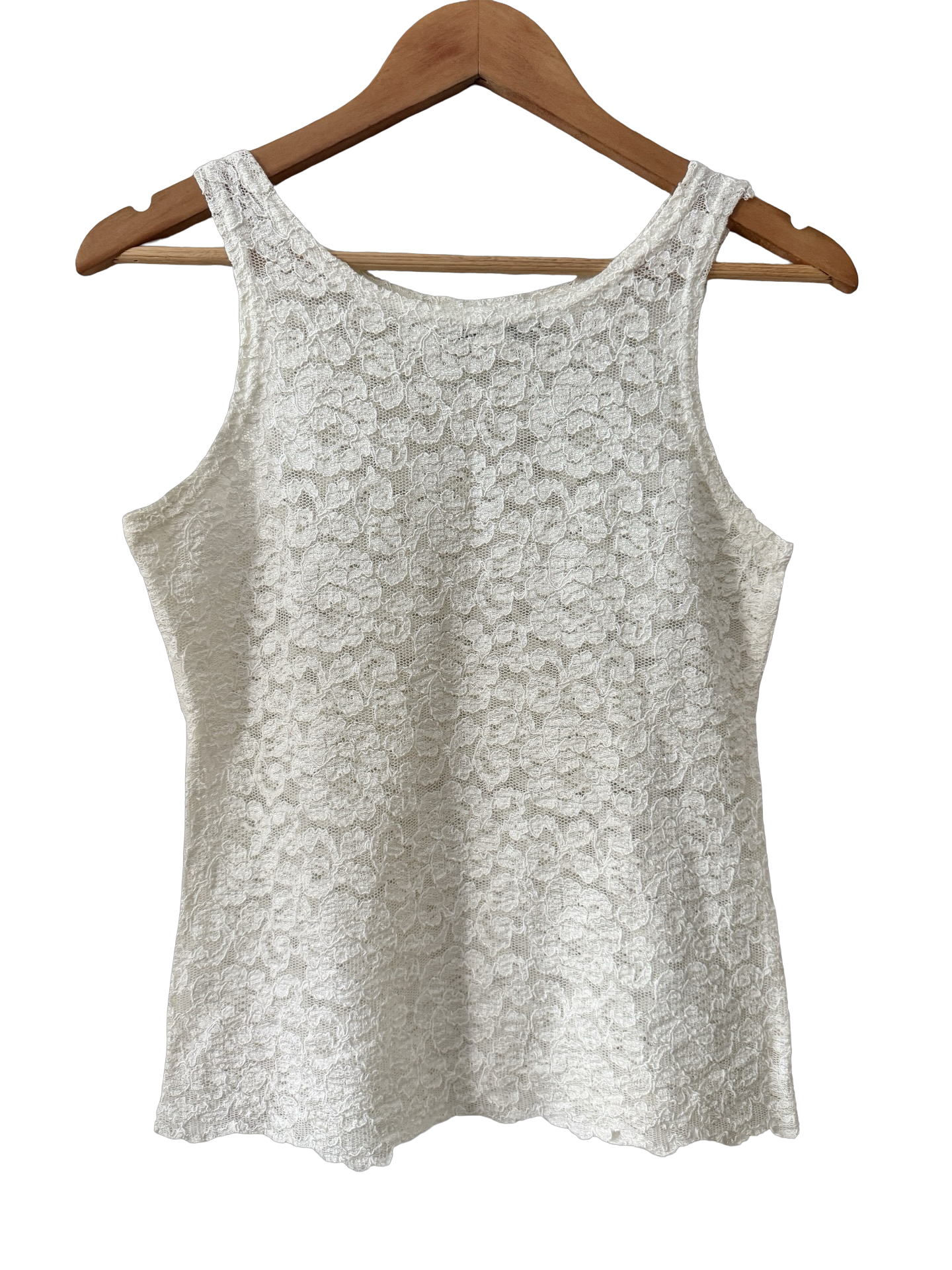 Vintage 90s High-Neck Lace Tank (M)