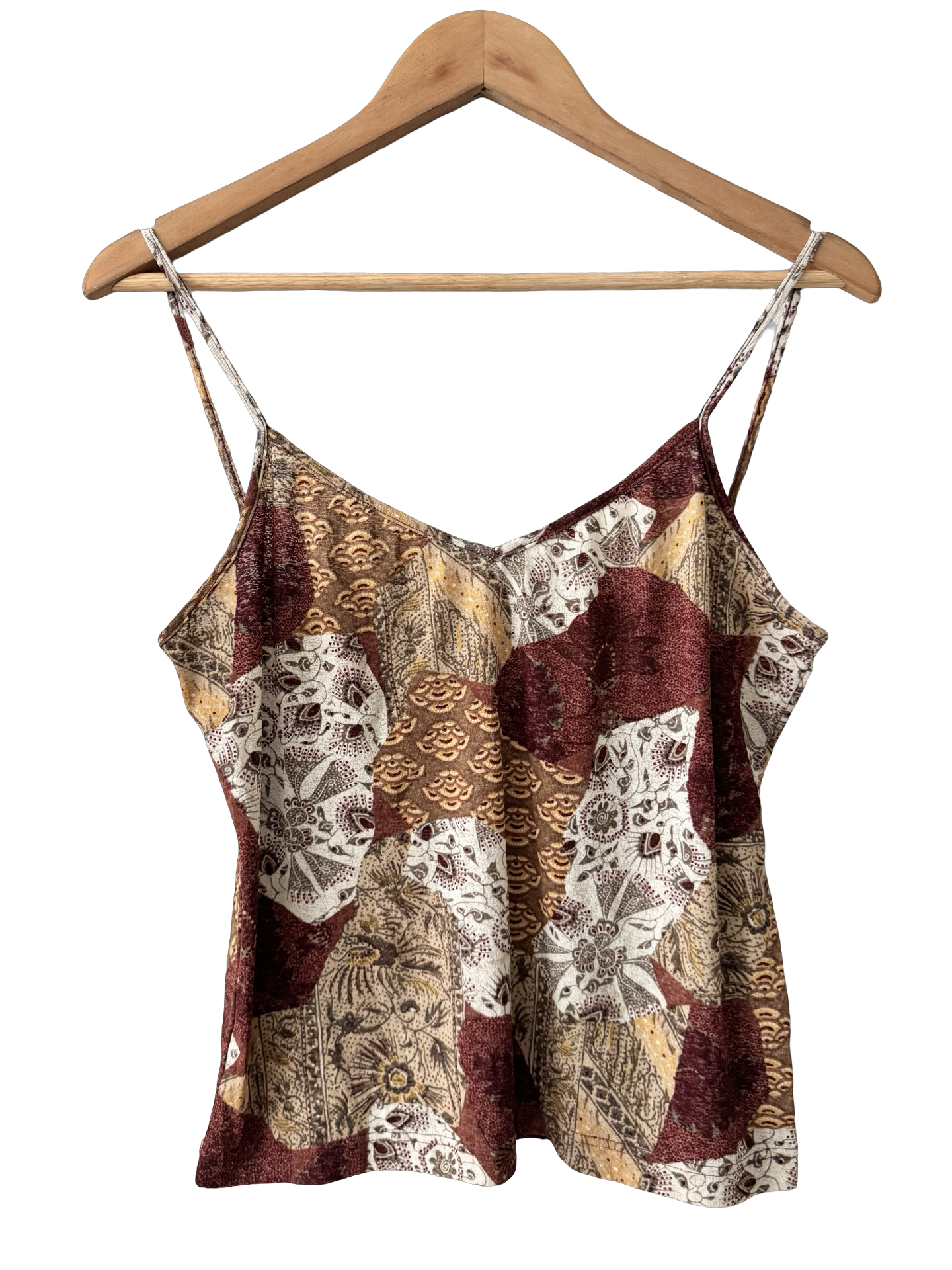 Vintage 90s French Retro Patchwork Cami (L)