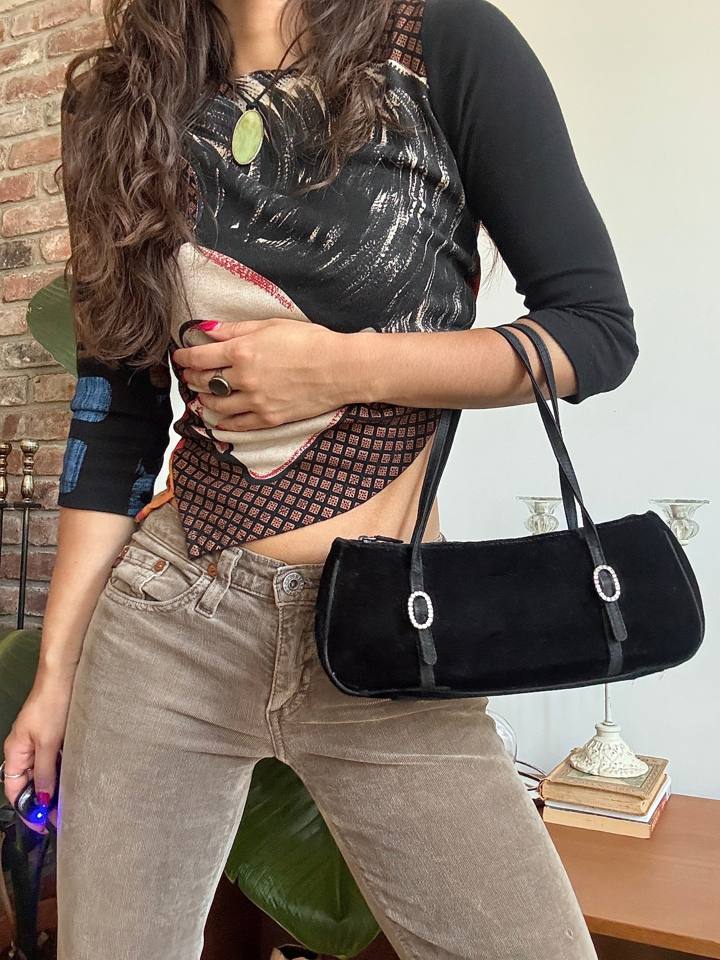 Vintage Y2K La Regale After-Hours Velvet Baguette