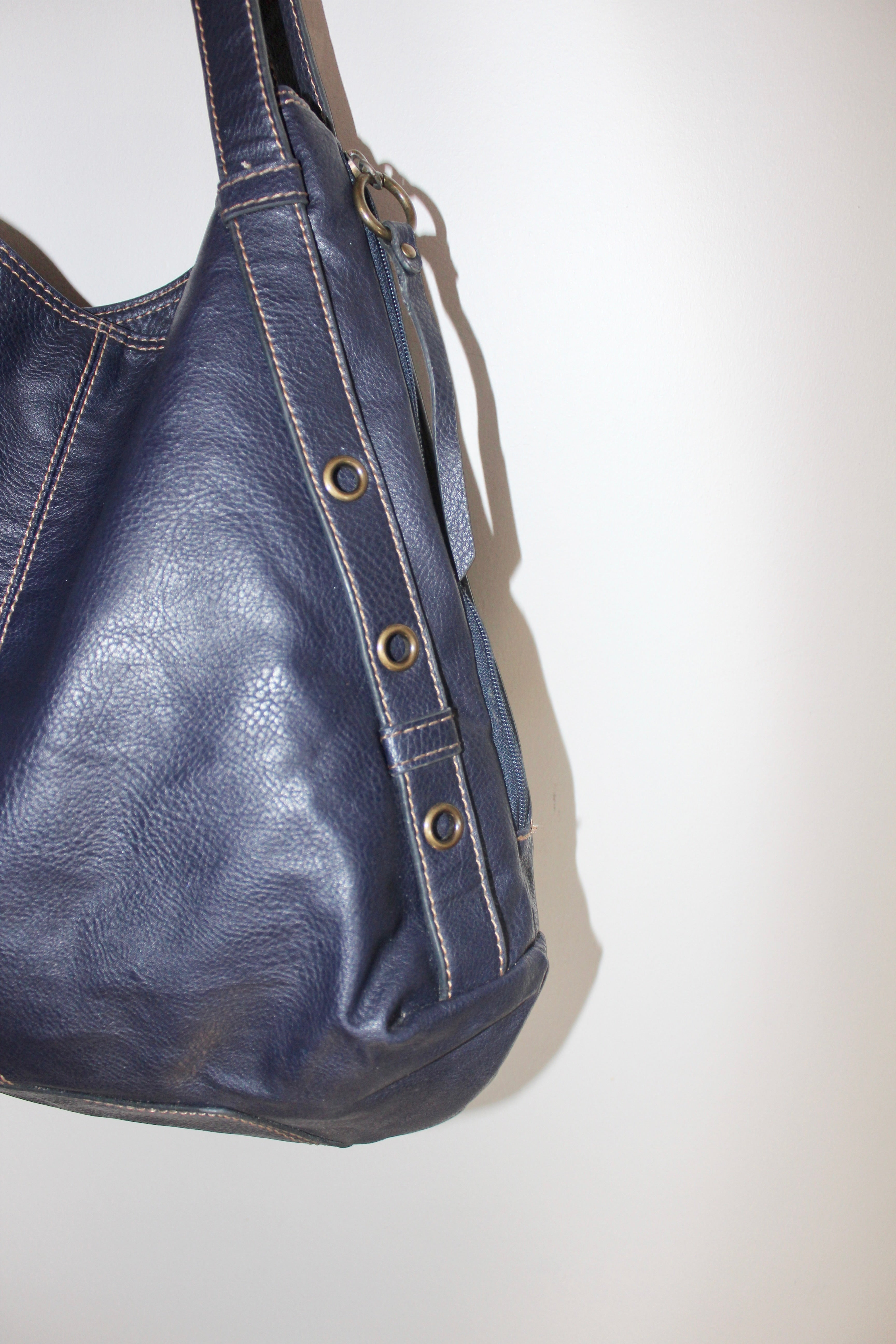 Vintage 90s Midnight Blue Retro Tote