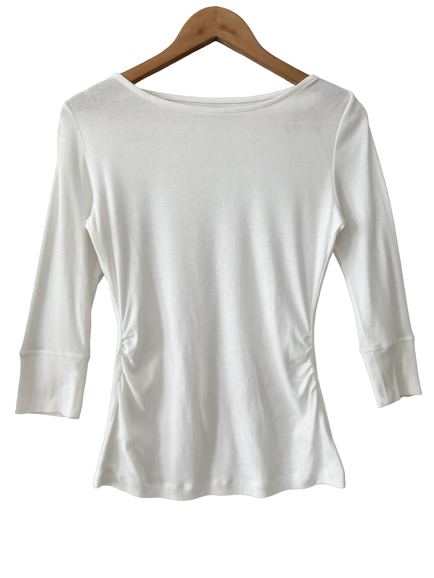 Vintage Y2K Vanilla Ruched Ballet Top (S-M)