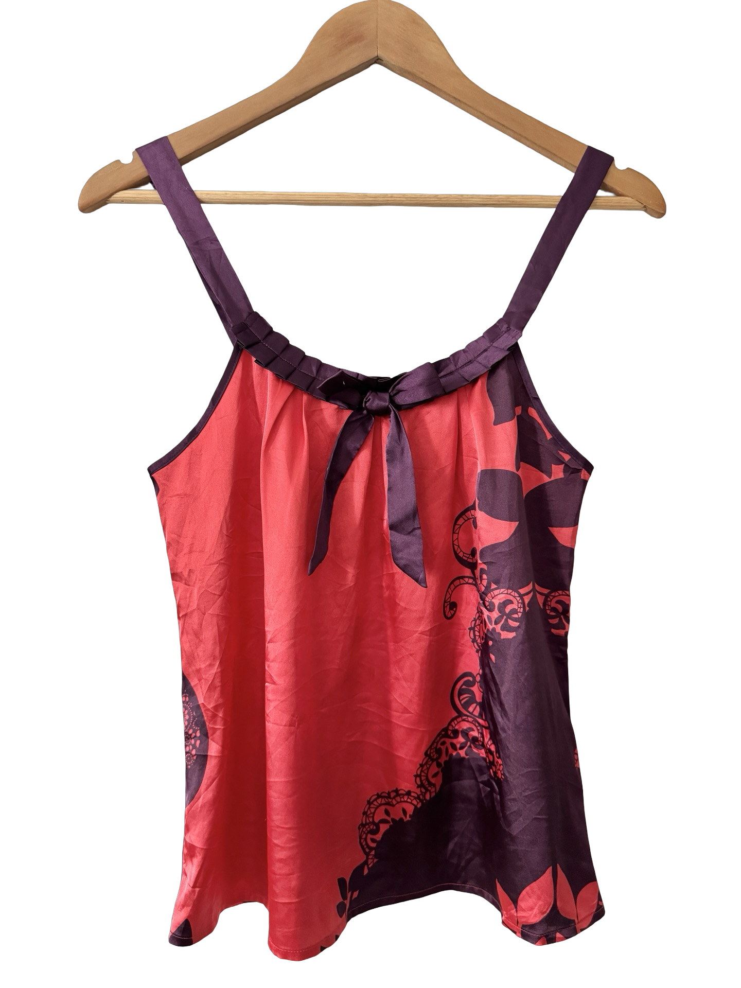 Vintage Y2K Scarlet Soirée Satin Cami (S)