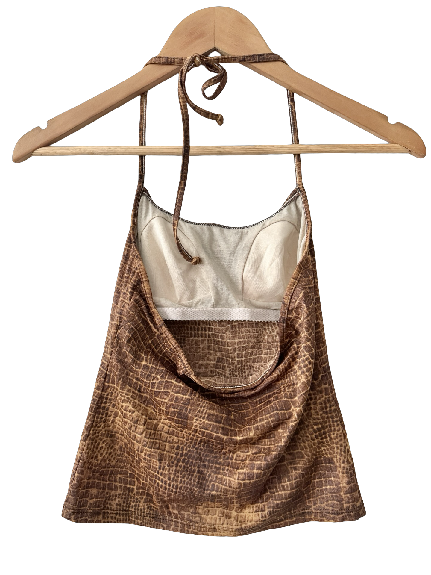 Vintage Y2K Golden Hour Halter Top (XS)