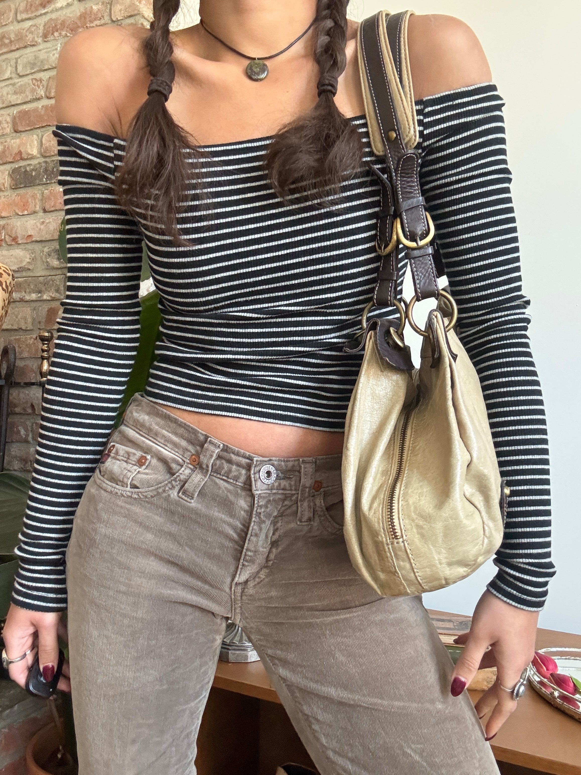 Vintage 90s Slouchy Sand Oversized Purse