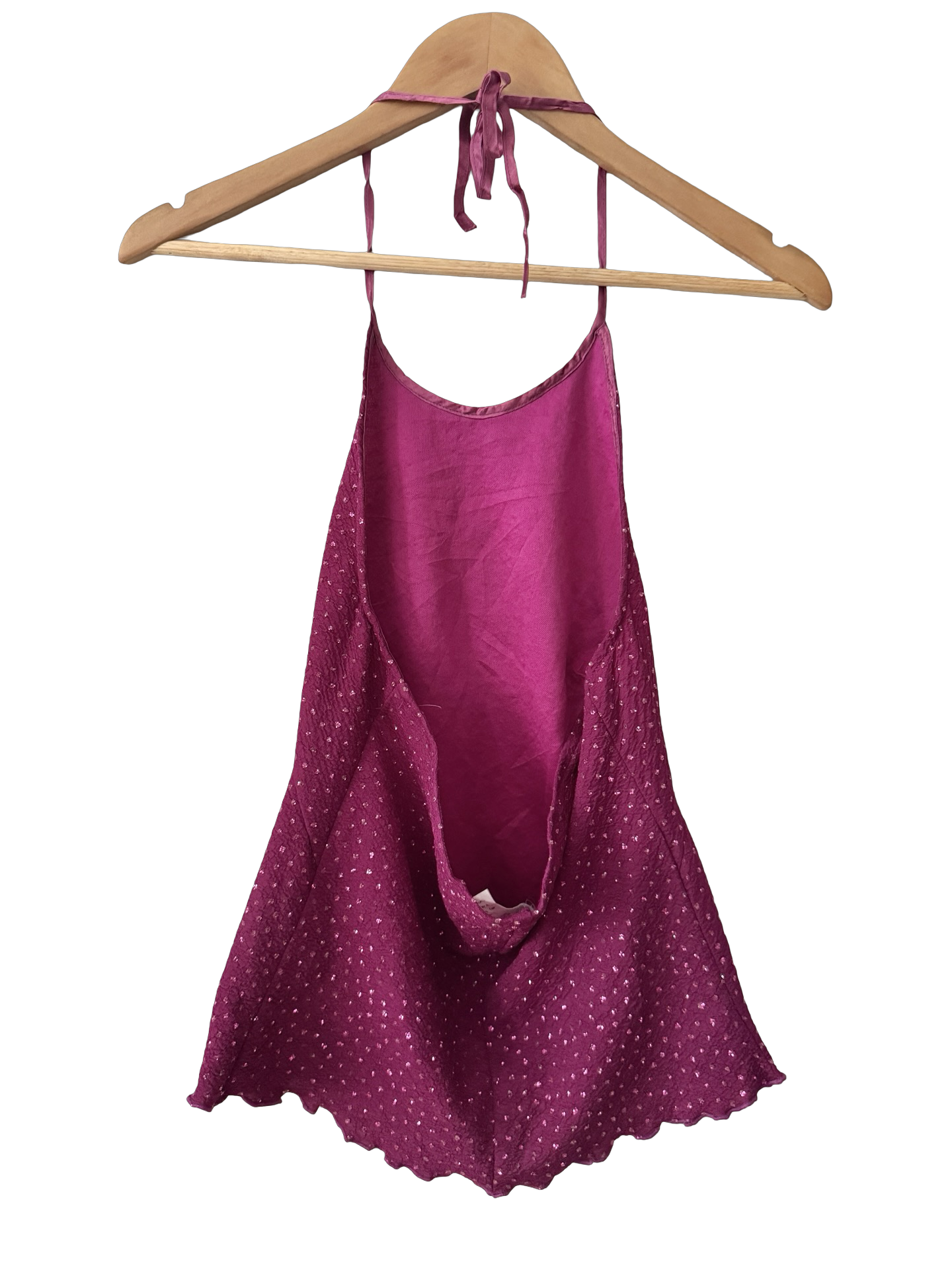 Vintage Y2K Raspberry Halter Top (M)