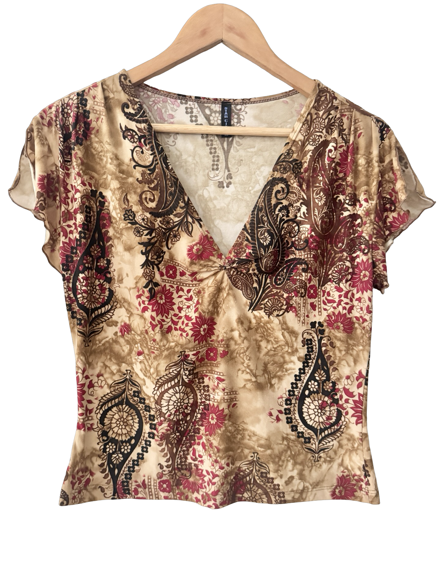 Vintage 90s Star City Flutter Top (L)