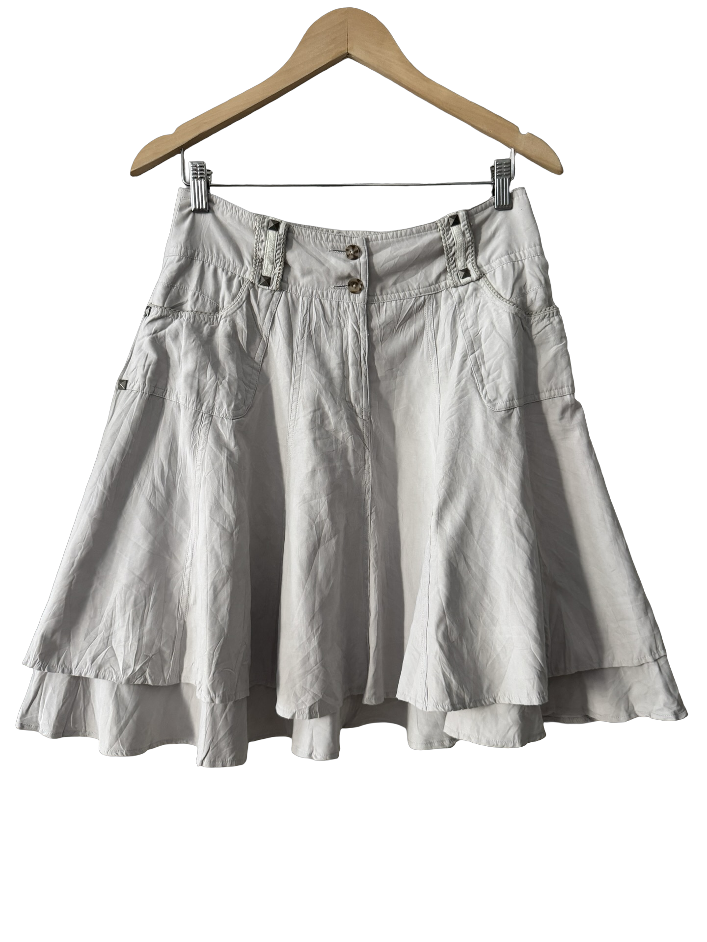 Vintage Y2K Cloud Nine Ruffled Mini Skirt (S)