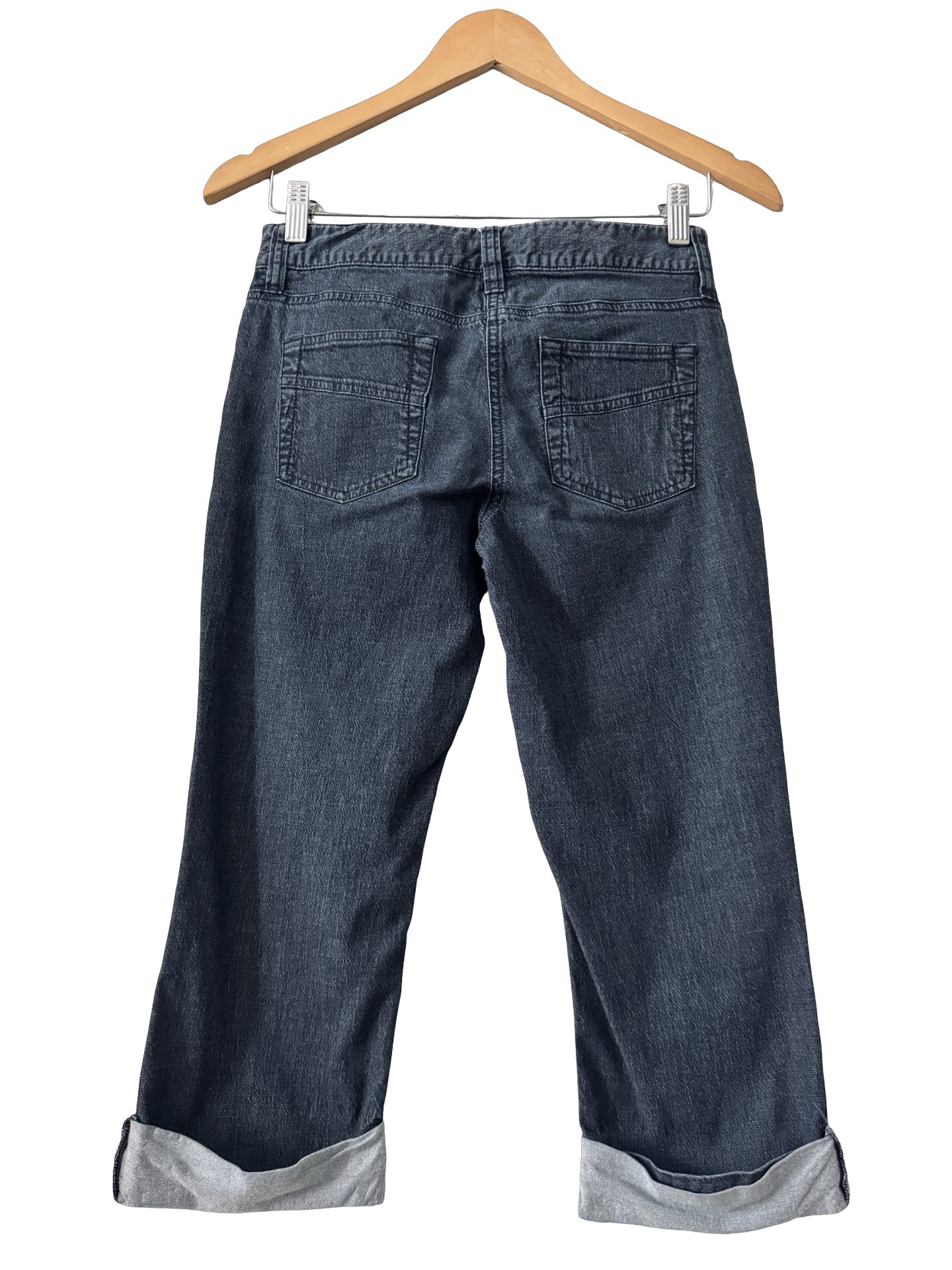 Vintage Y2K Off Duty Cuffed Capri Jeans (Small)