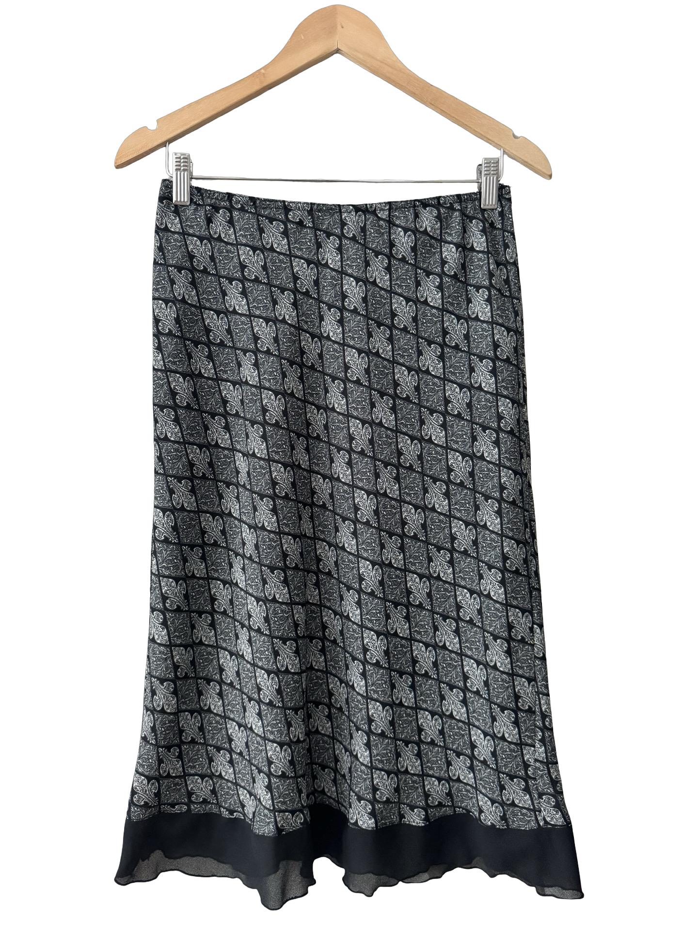Vintage 90s Tile Print Midi Skirt (S/M)