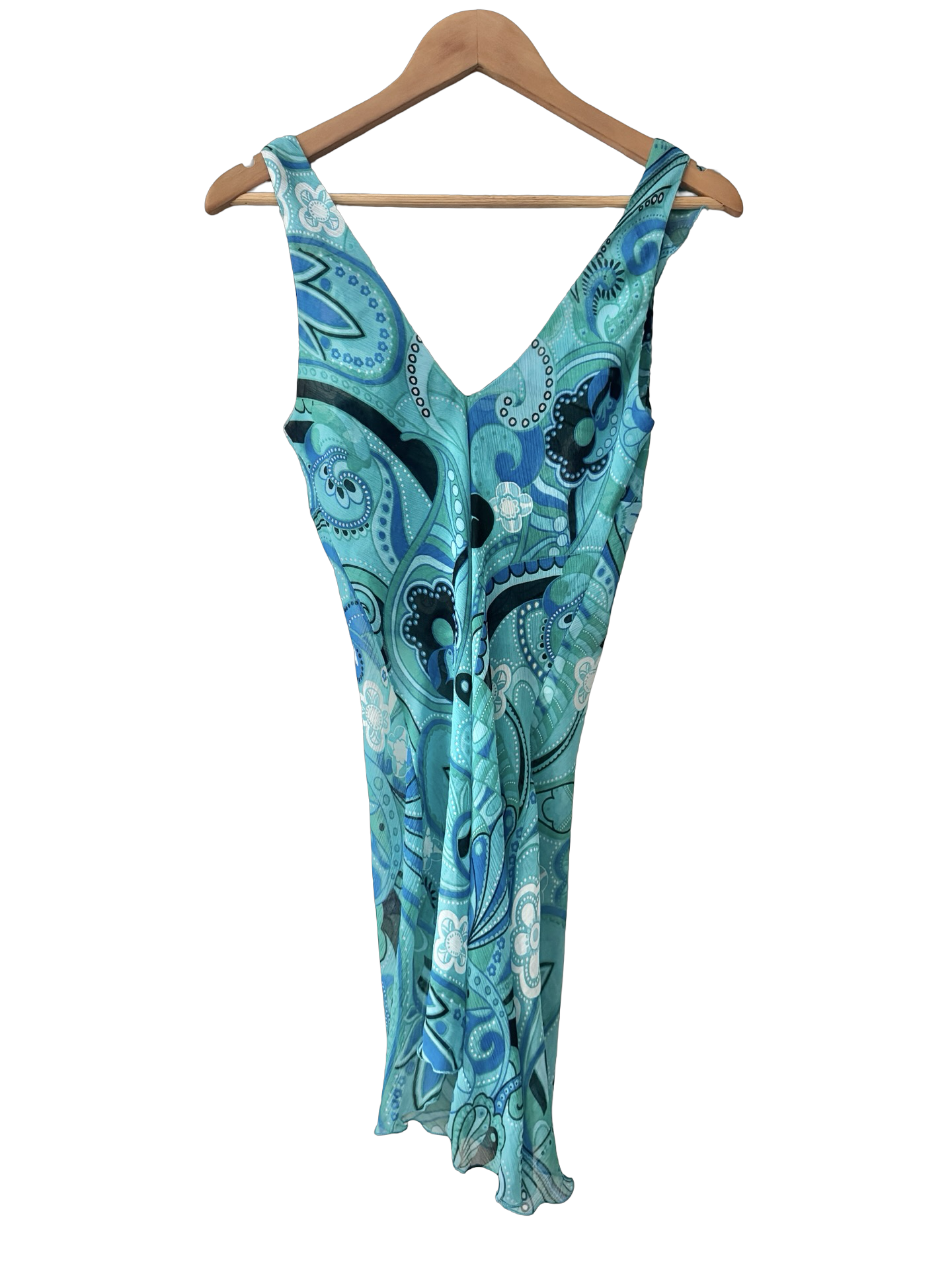 Vintage Italian Y2K Ocean Muse Asymmetrical Top (S/M)