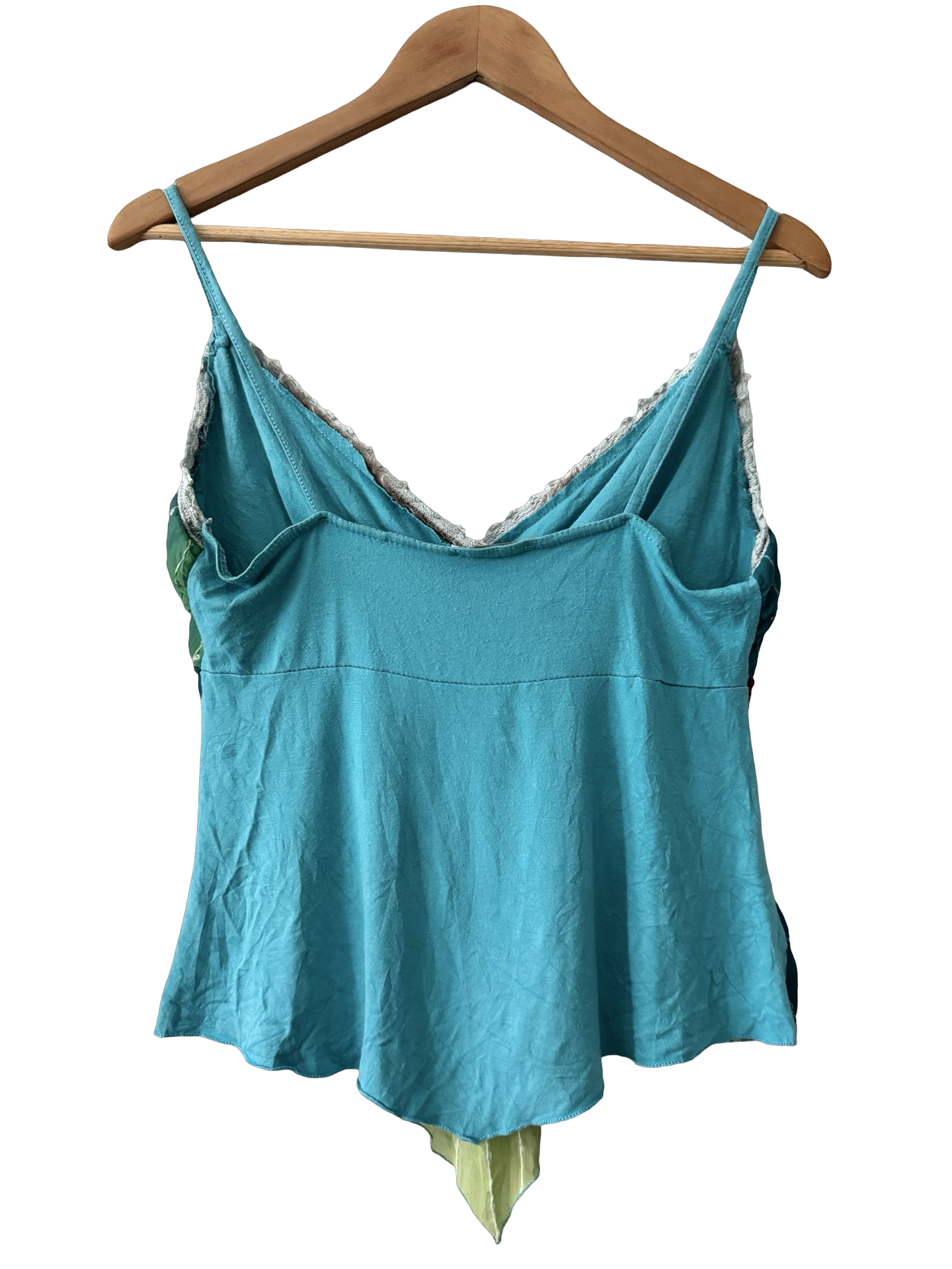 Vintage Y2K Parisian Patchwork Handkerchief Cami (M)