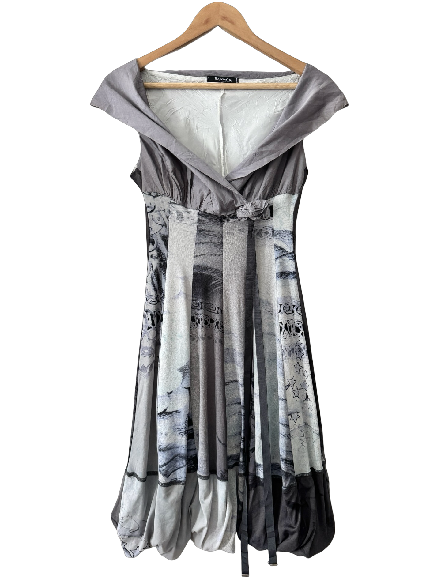 Vintage Y2K Italian Gallery Bubble Hem Dress (S)