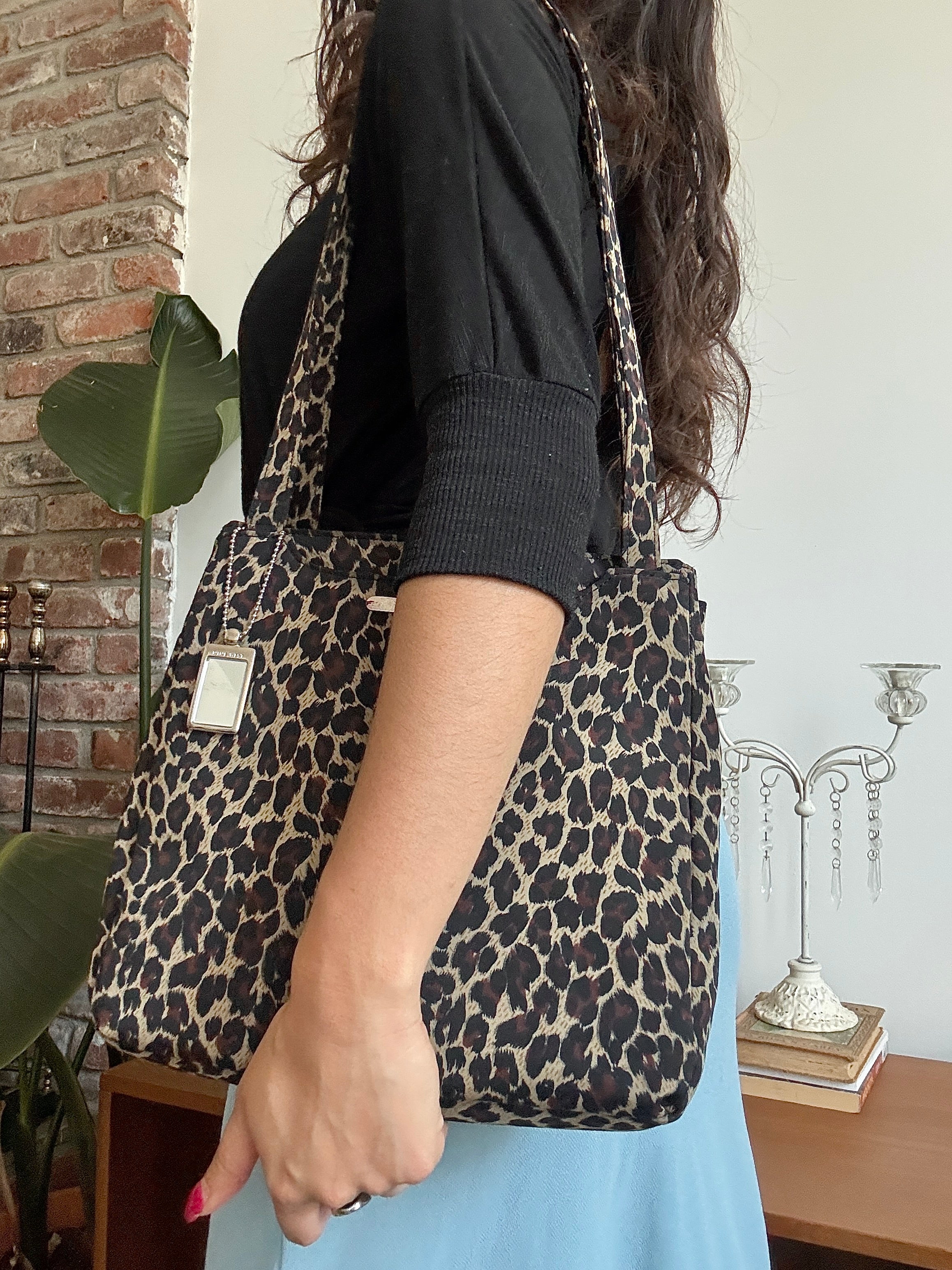 Vintage Y2K Nine West Leopard City Tote