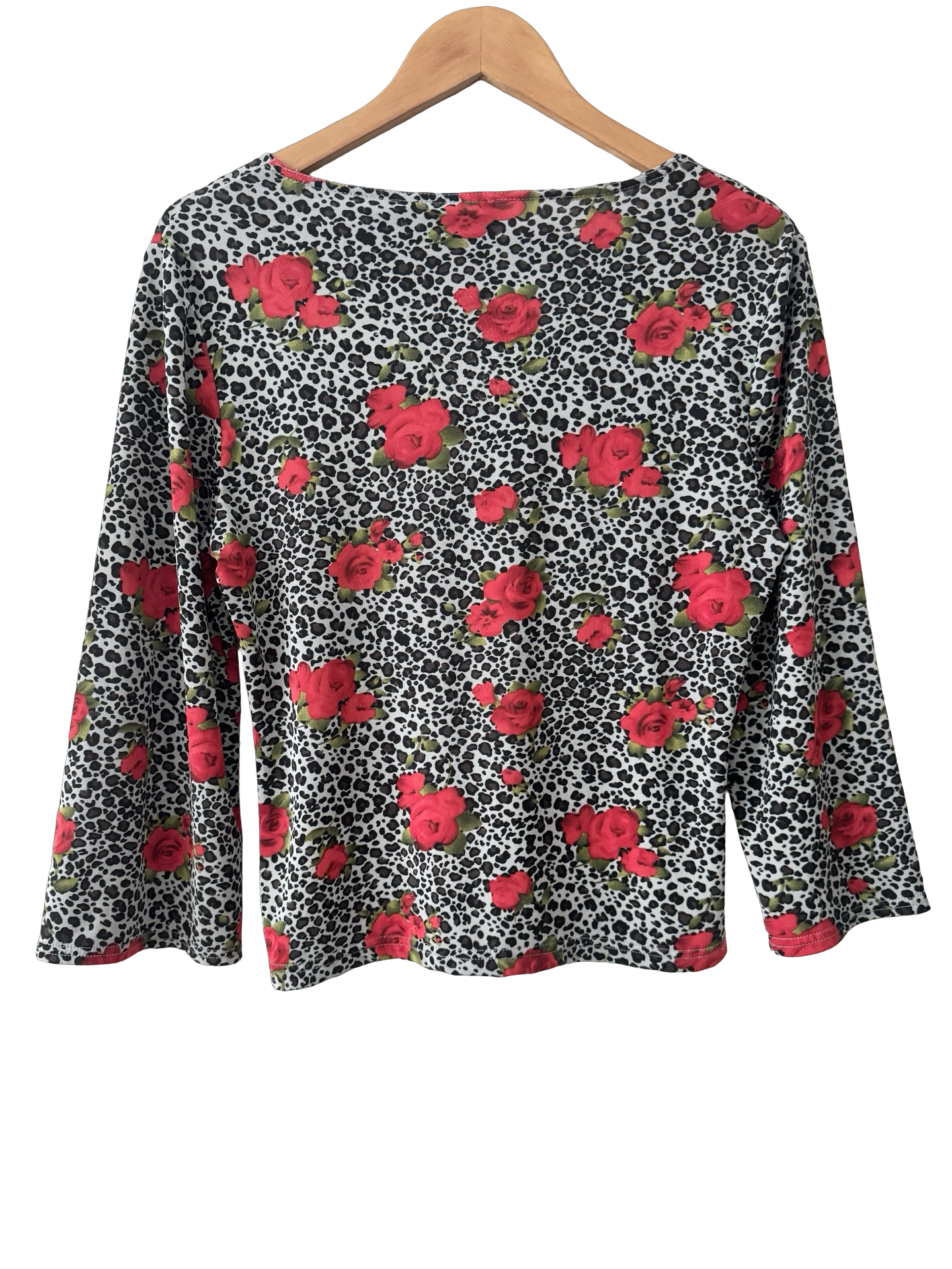 Vintage Y2K Wild Rose Sculpted Stretch Top (L/XL)