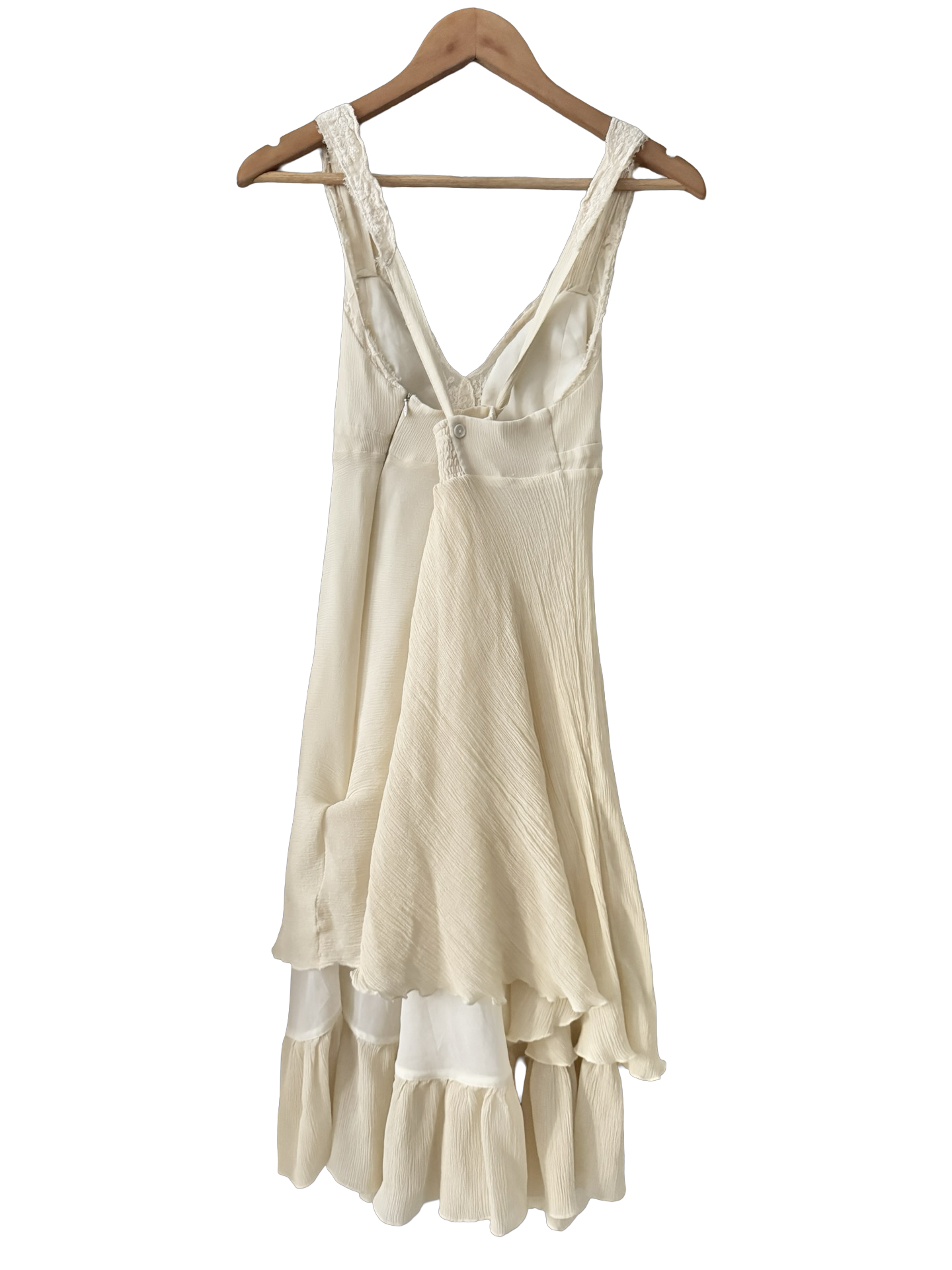 Vintage Y2K Vanilla Dream Boho Midi Dress (S/M)