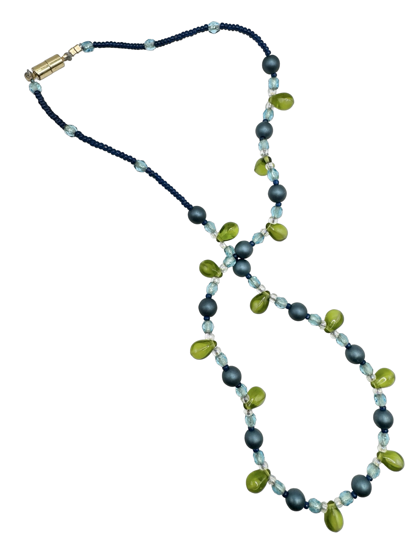 Vintage Seaglass Lagoon Beaded Necklace
