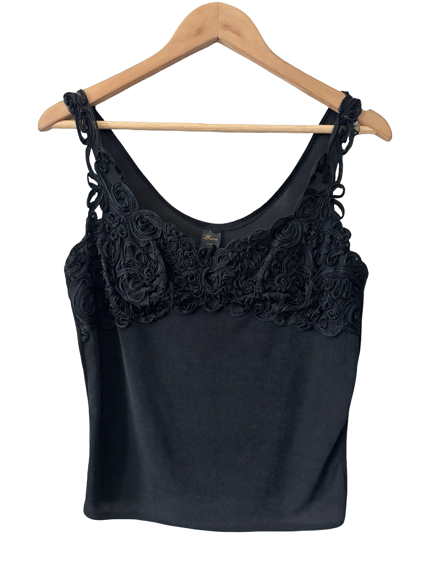 Vintage 90s Artisan Midnight Soutache Tank (M)