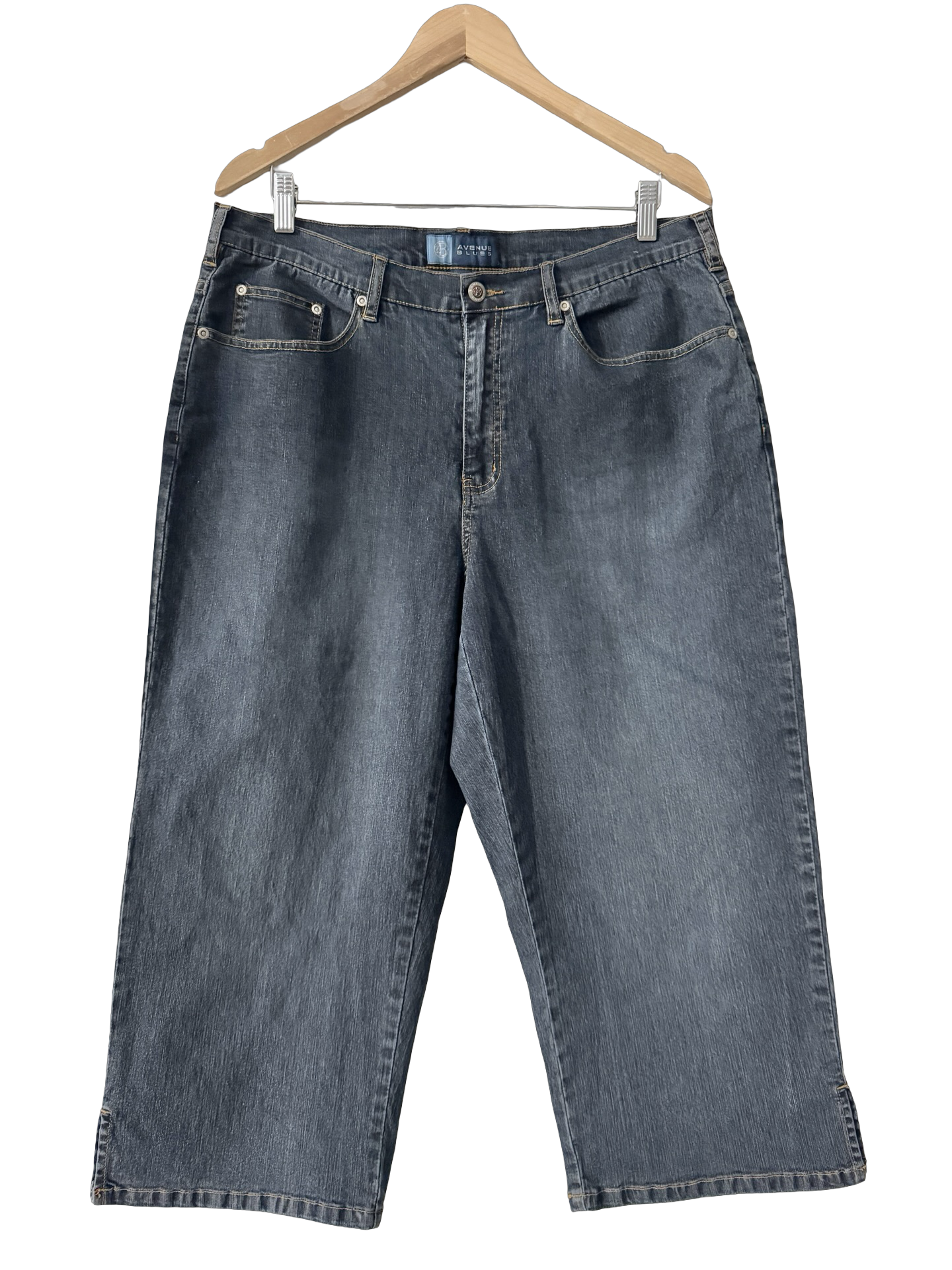 Vintage Y2K Indie Sleaze High Rise Cropped Denim (L/XL)