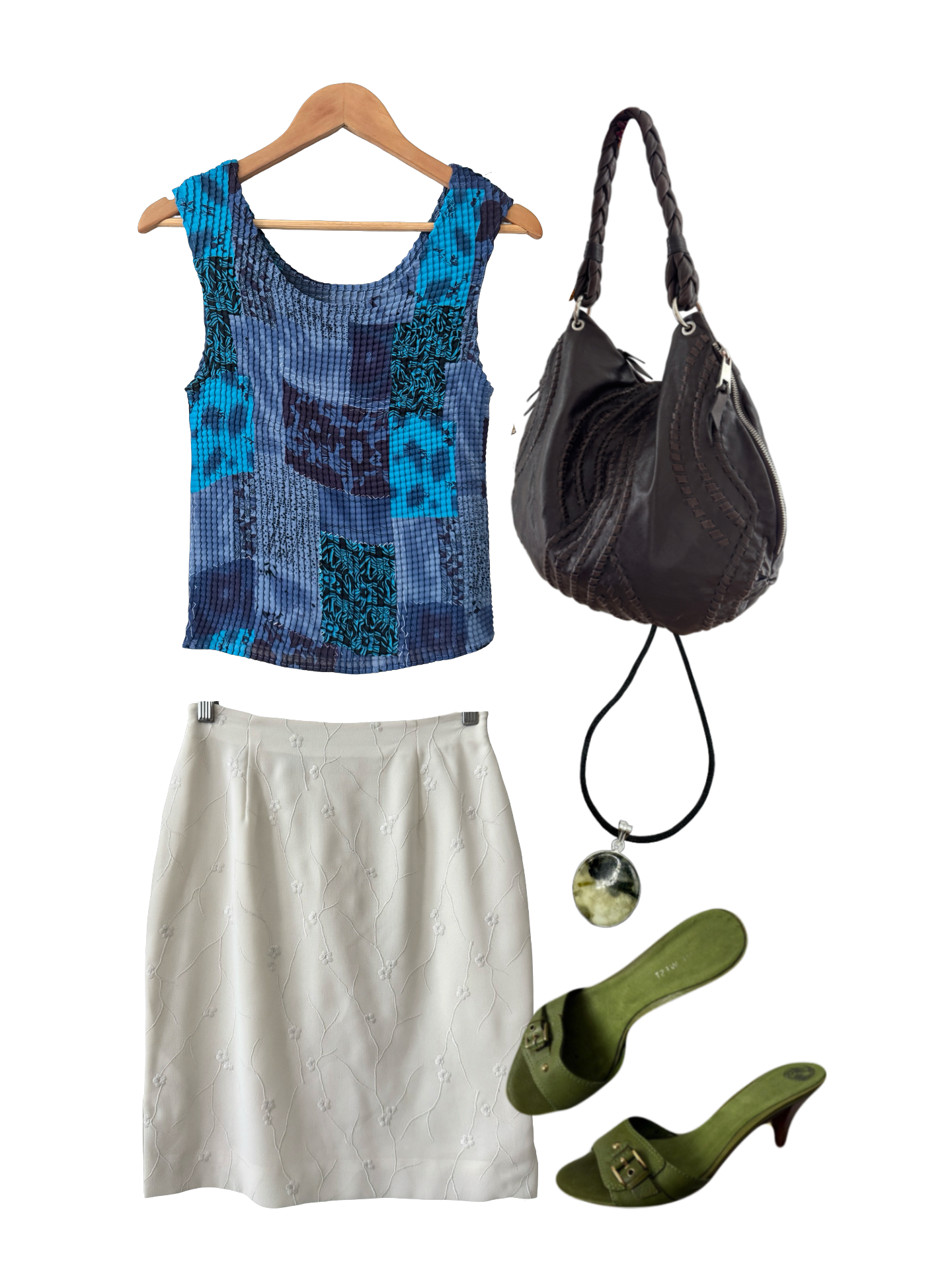 Vintage 90s Midnight Pleated Tank (M/L)