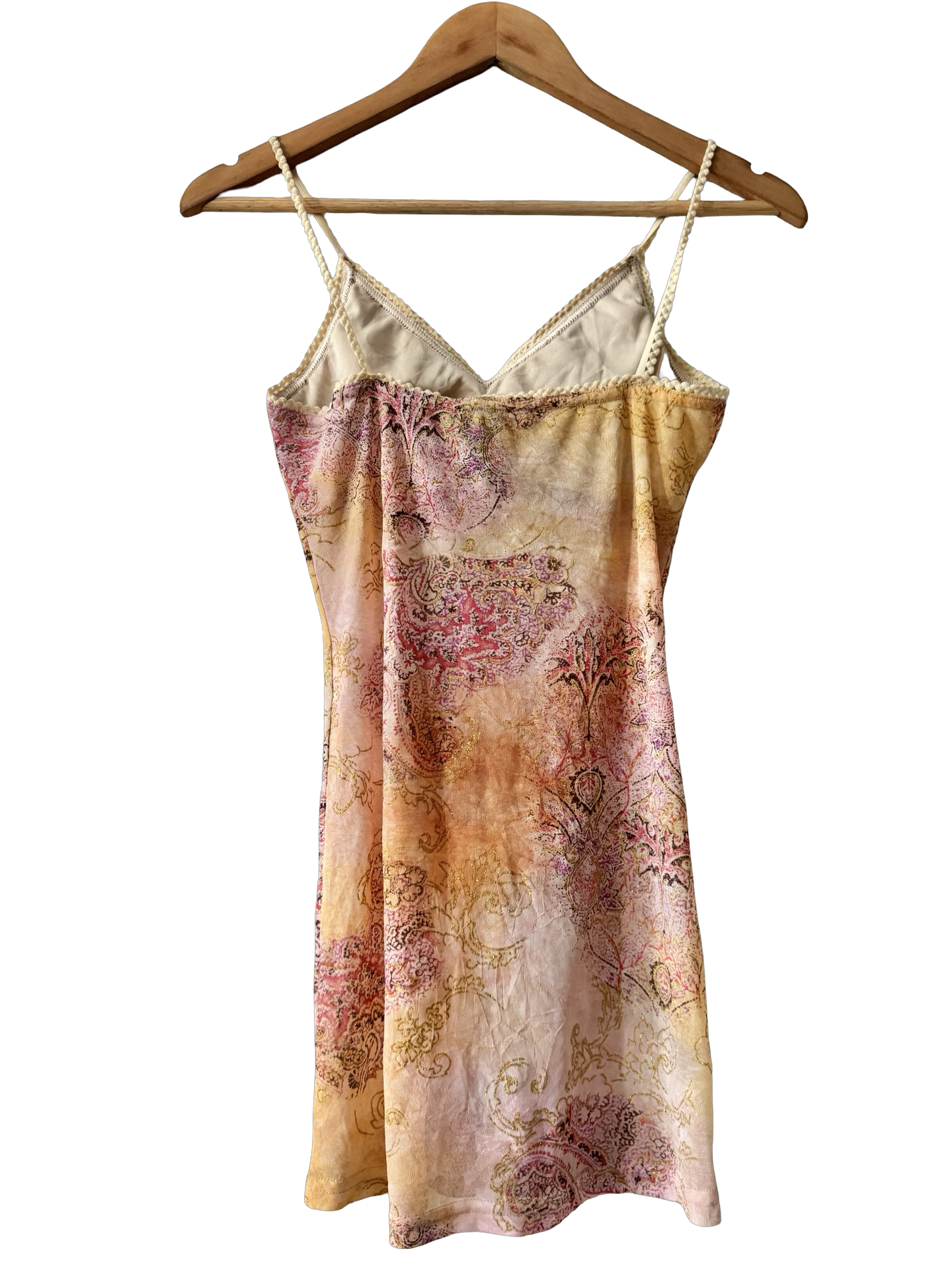 Vintage Y2K Golden Hour Paisley Top (S)