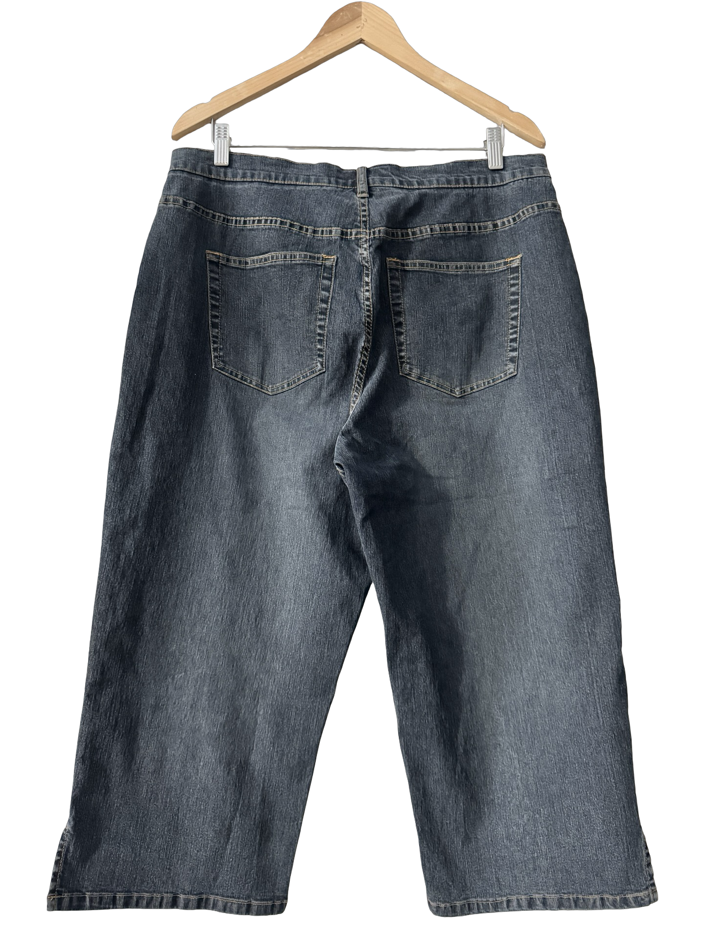 Vintage Y2K Indie Sleaze High Rise Cropped Denim (L/XL)