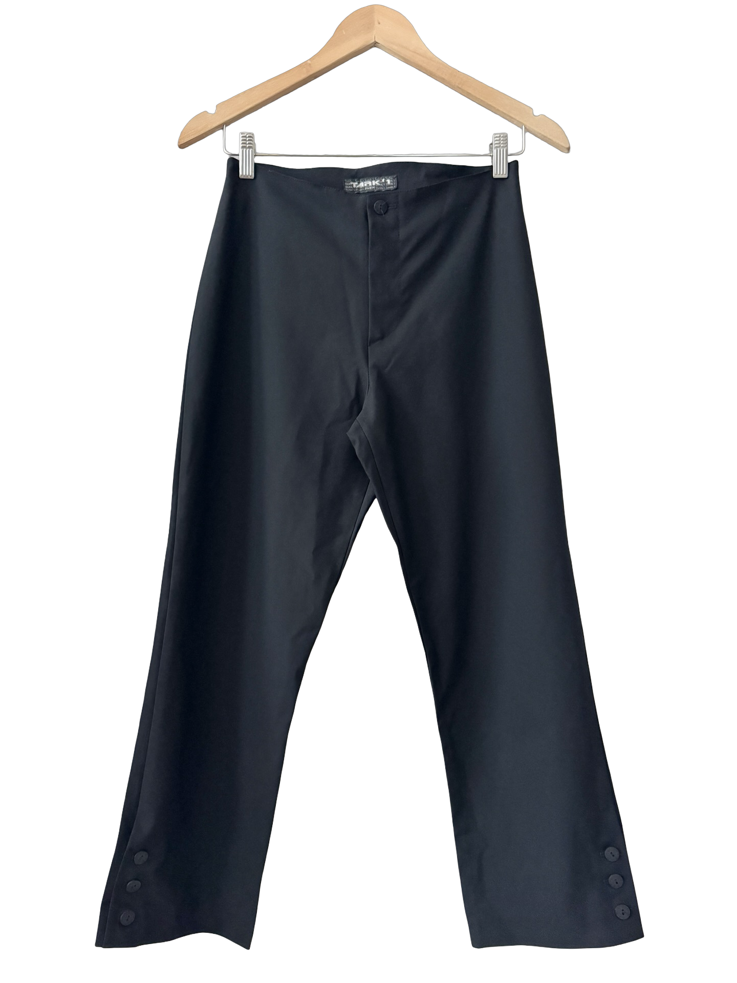 Vintage Y2K French Button Hem Capri Pants (S-M)
