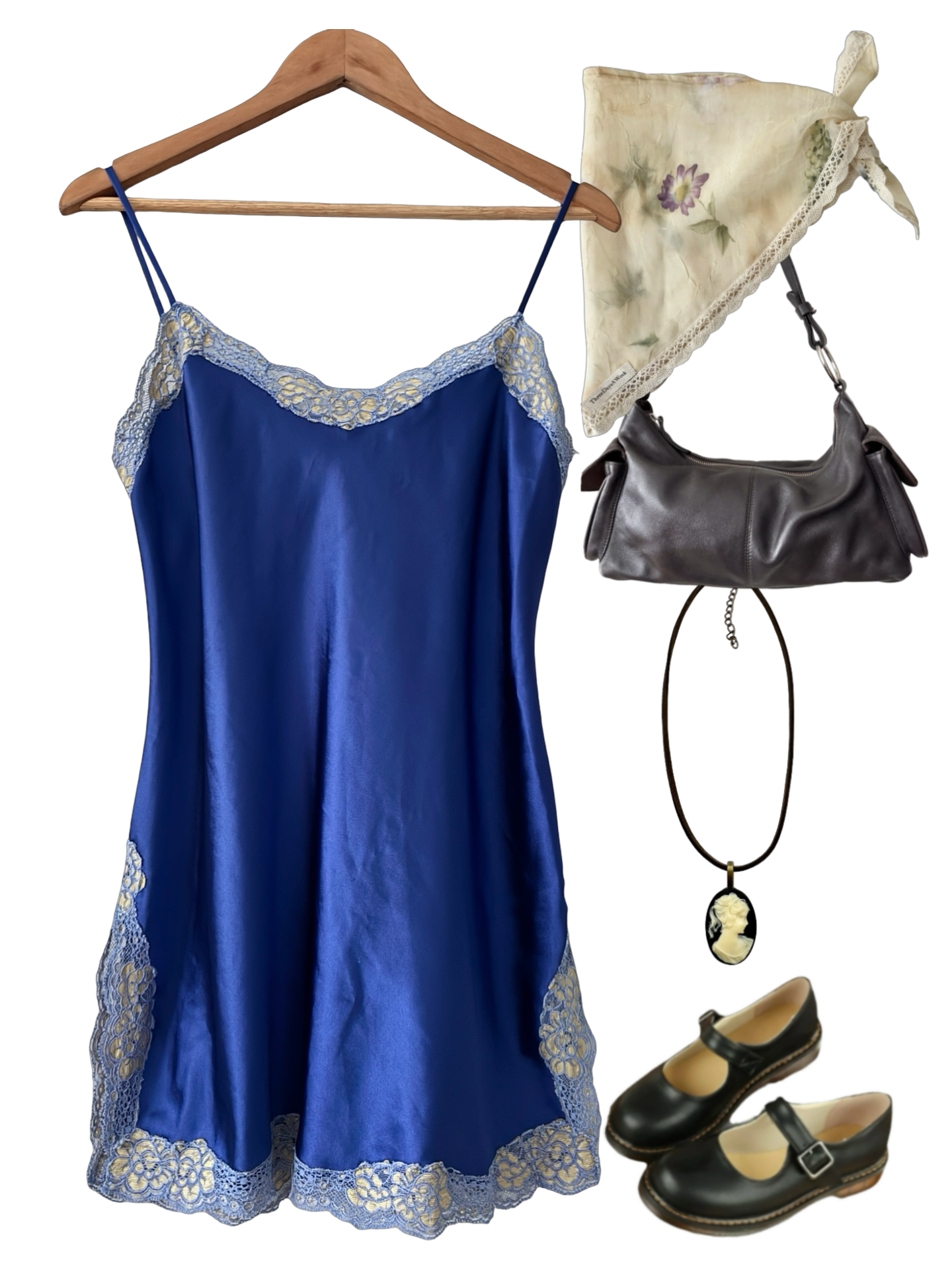 Vintage Y2K Midnight Romance Mini Slip Dress (S)