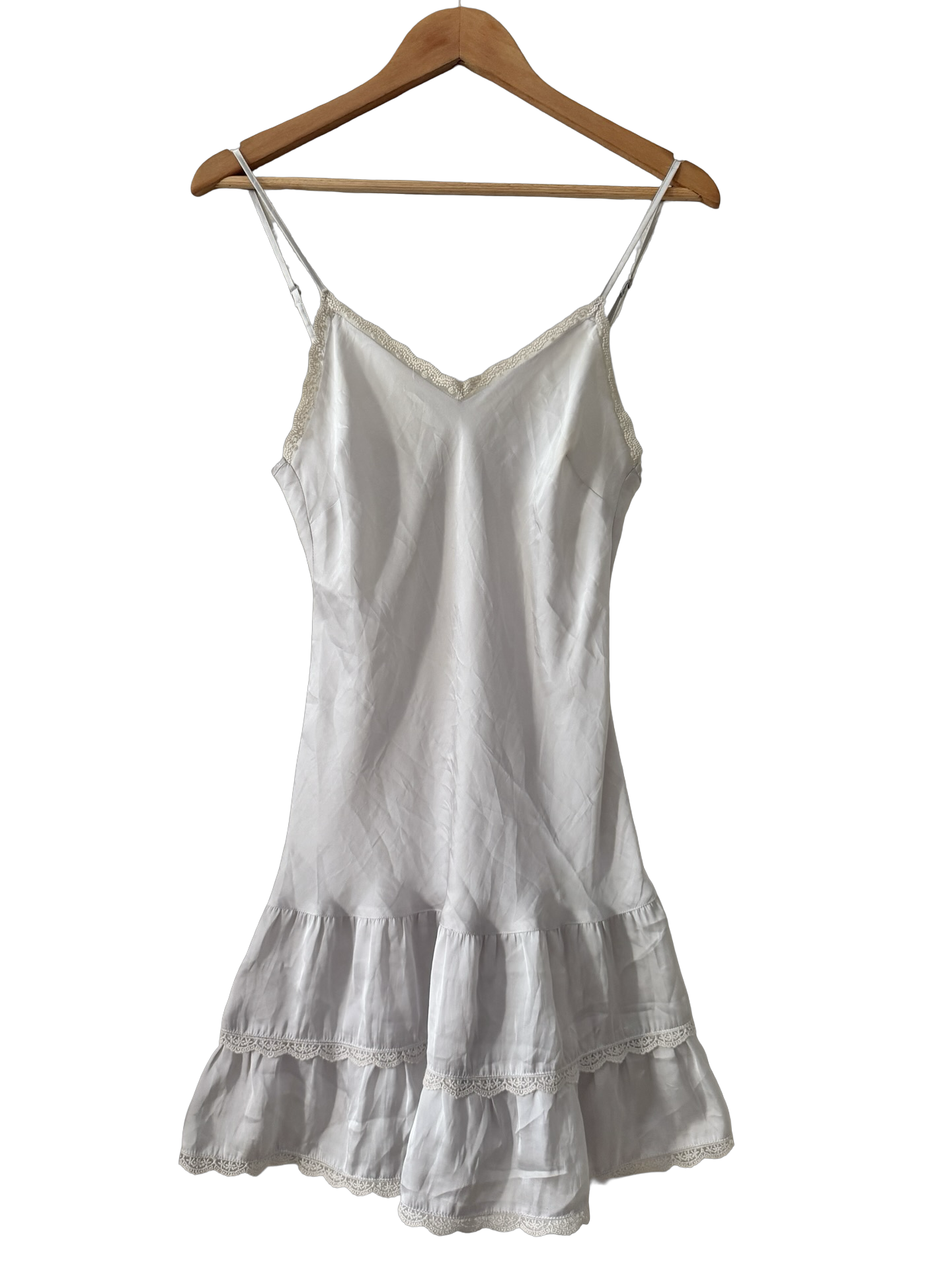 Vintage Y2K French Angel on the Run Lace Slip Dress (S/M)
