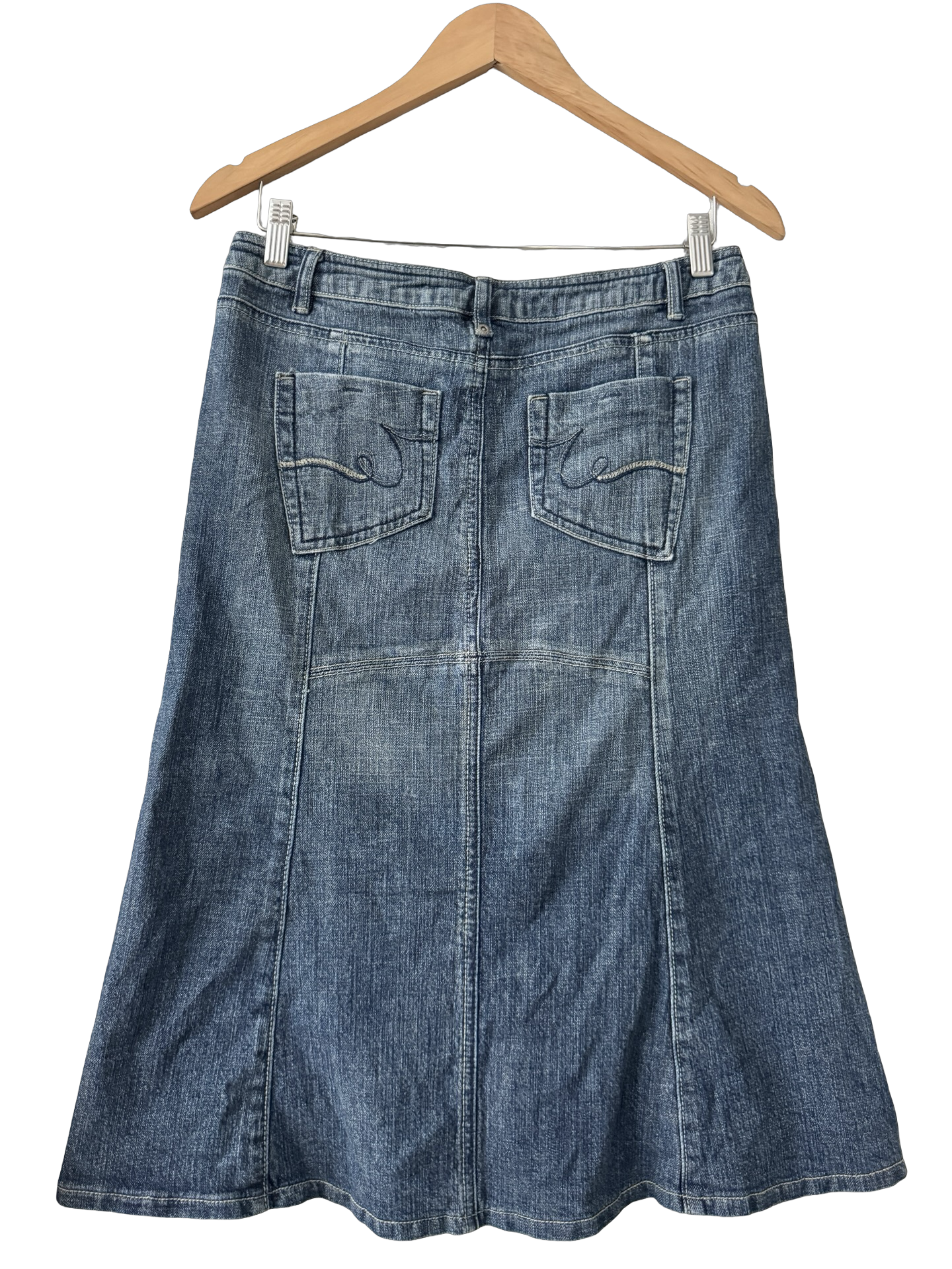 Vintage Y2K Downtown Denim Midi (S/M)