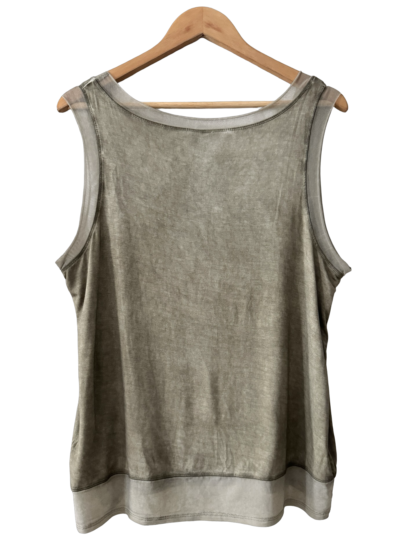 Vintage Olive Mesh Layer Tank (XL)