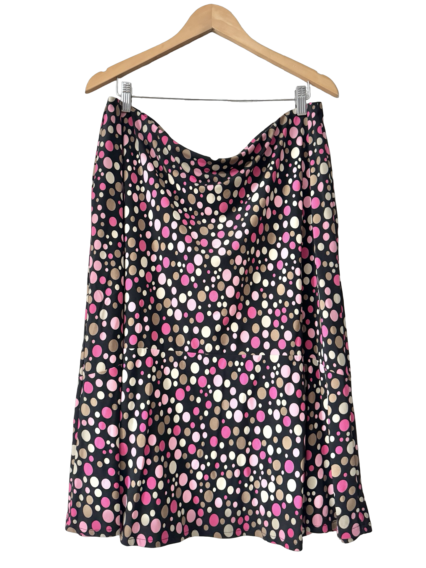 Vintage Y2K Bubblegum Polka Dot Midi Skirt (XL)