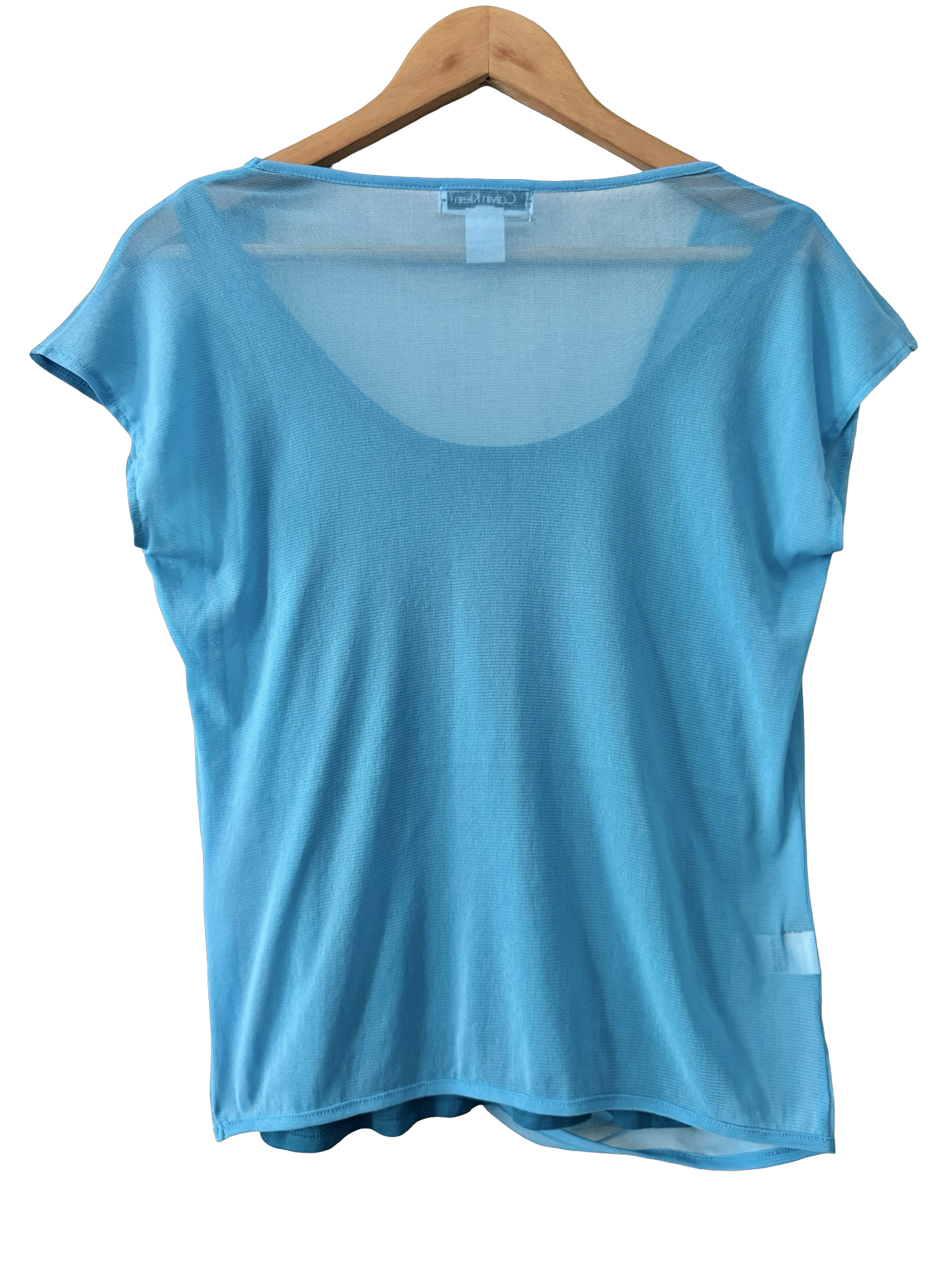 Vintage Y2K Calvin Klein Lagoon Mesh Twist Top (M)