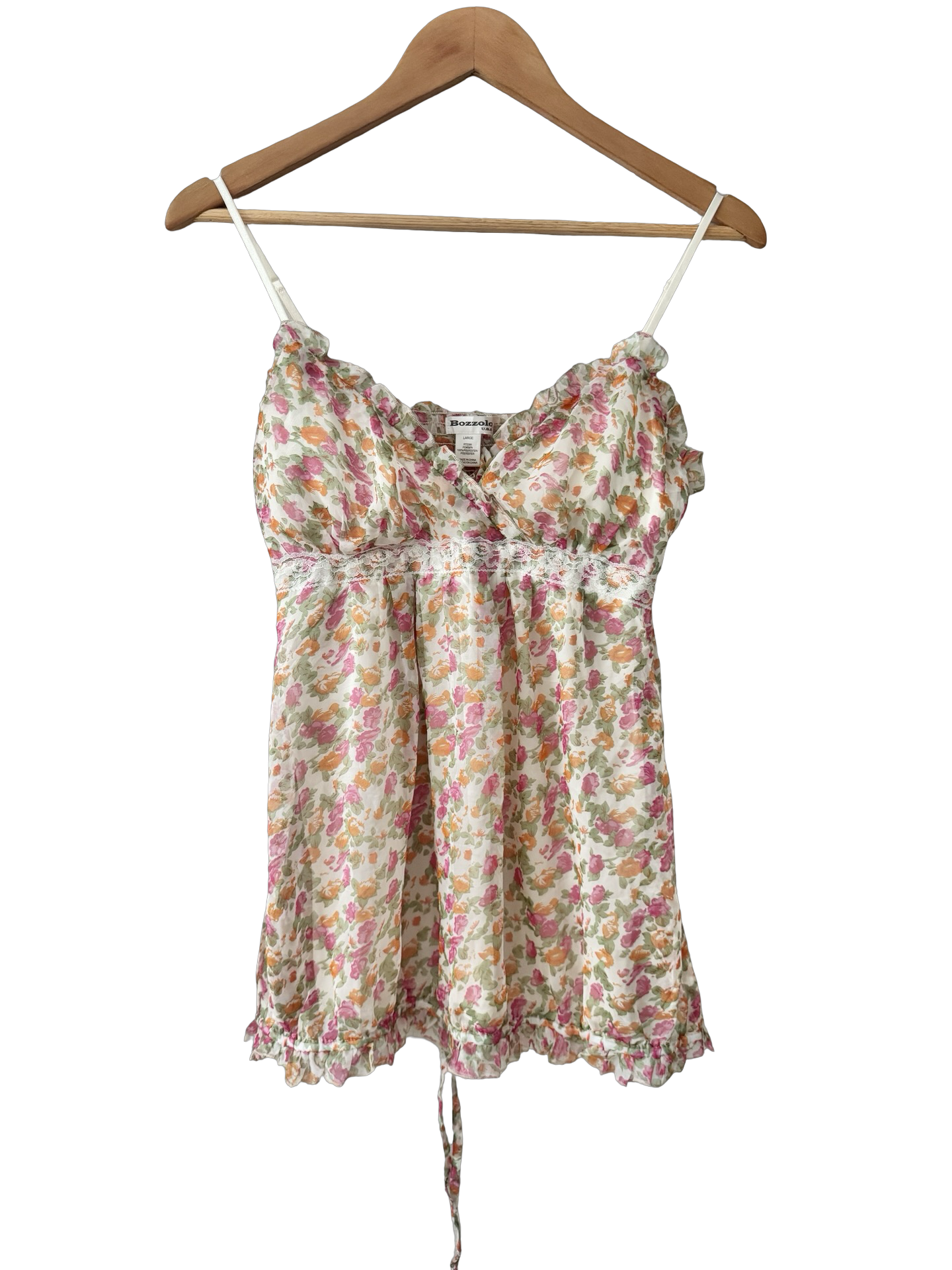 Vintage Bozzolo Y2K Secret Garden Babydoll Cami (M-L)