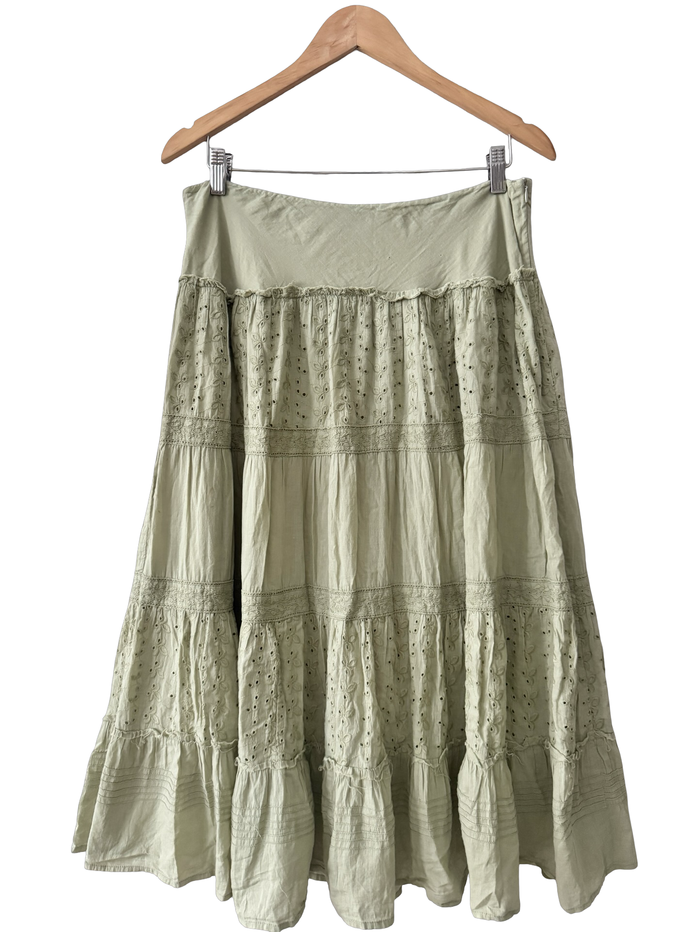 Vintage 90s Eyelet Secret Garden Skirt (M)