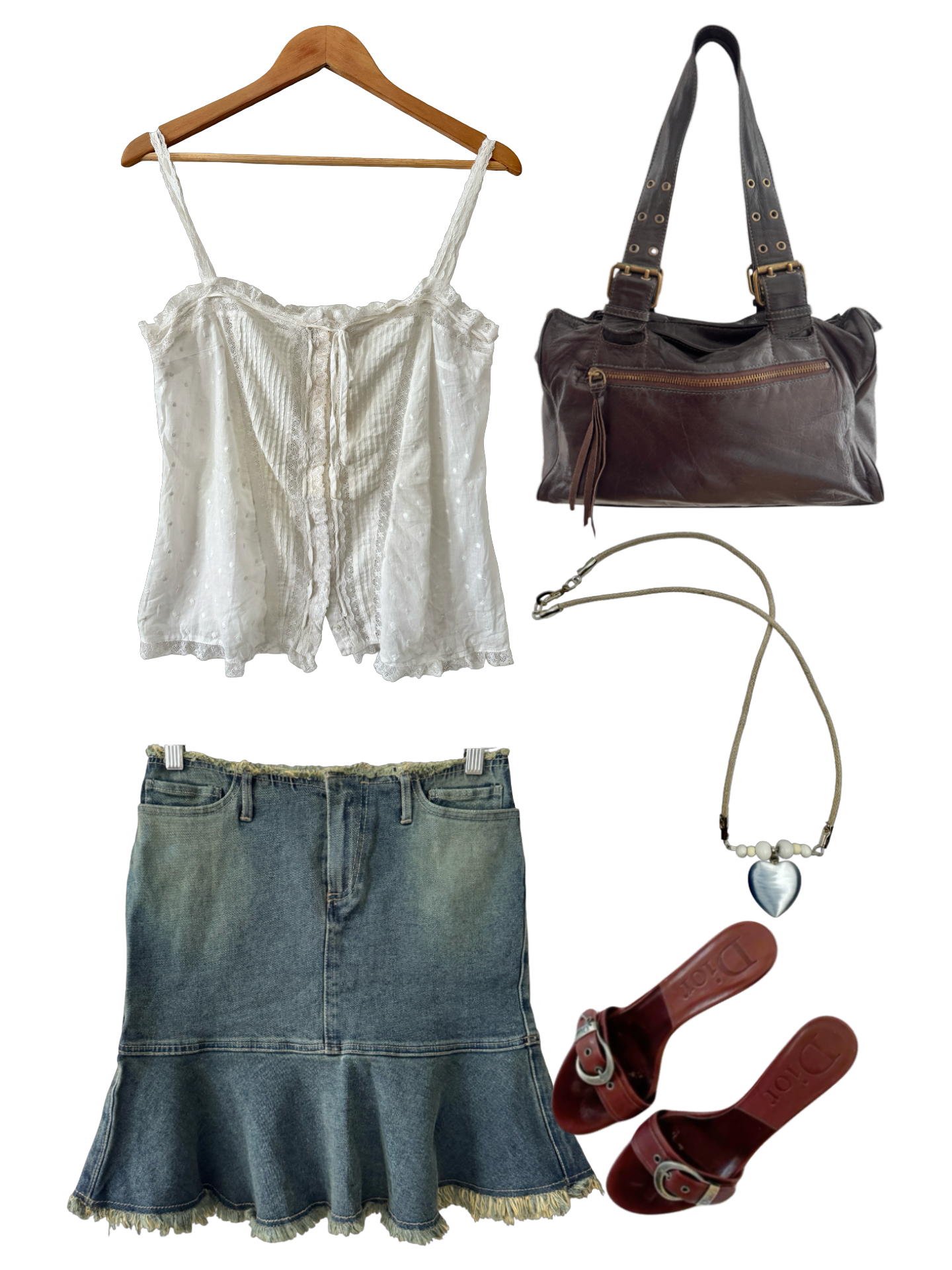 Vintage Y2K Poet Babydoll Cami (M)