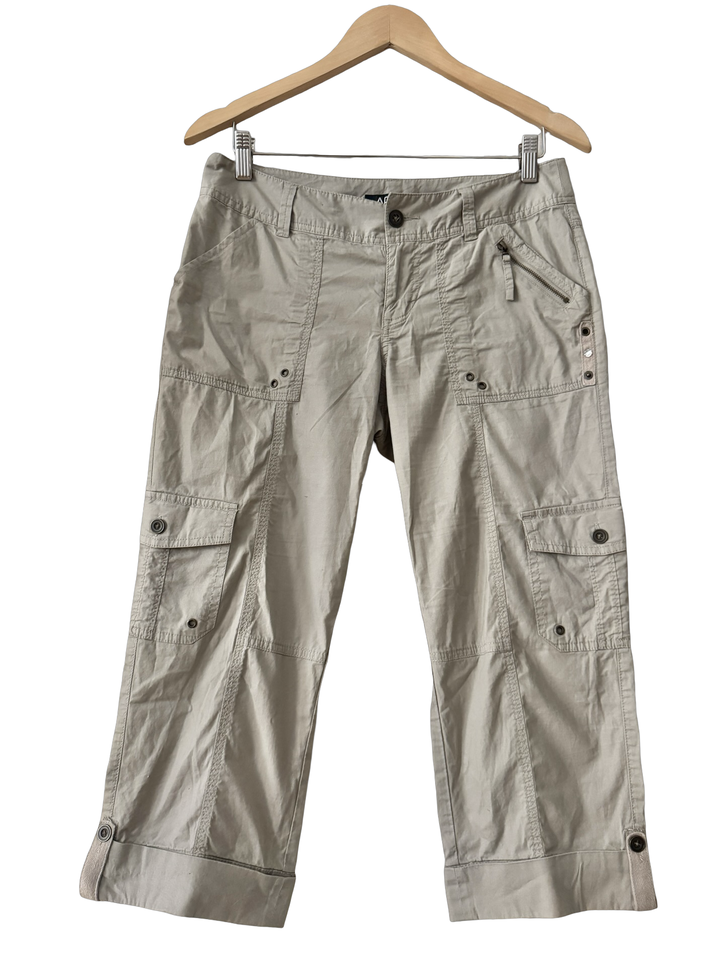 Vintage Y2K Utility Girl Cargo Capris (S-M)