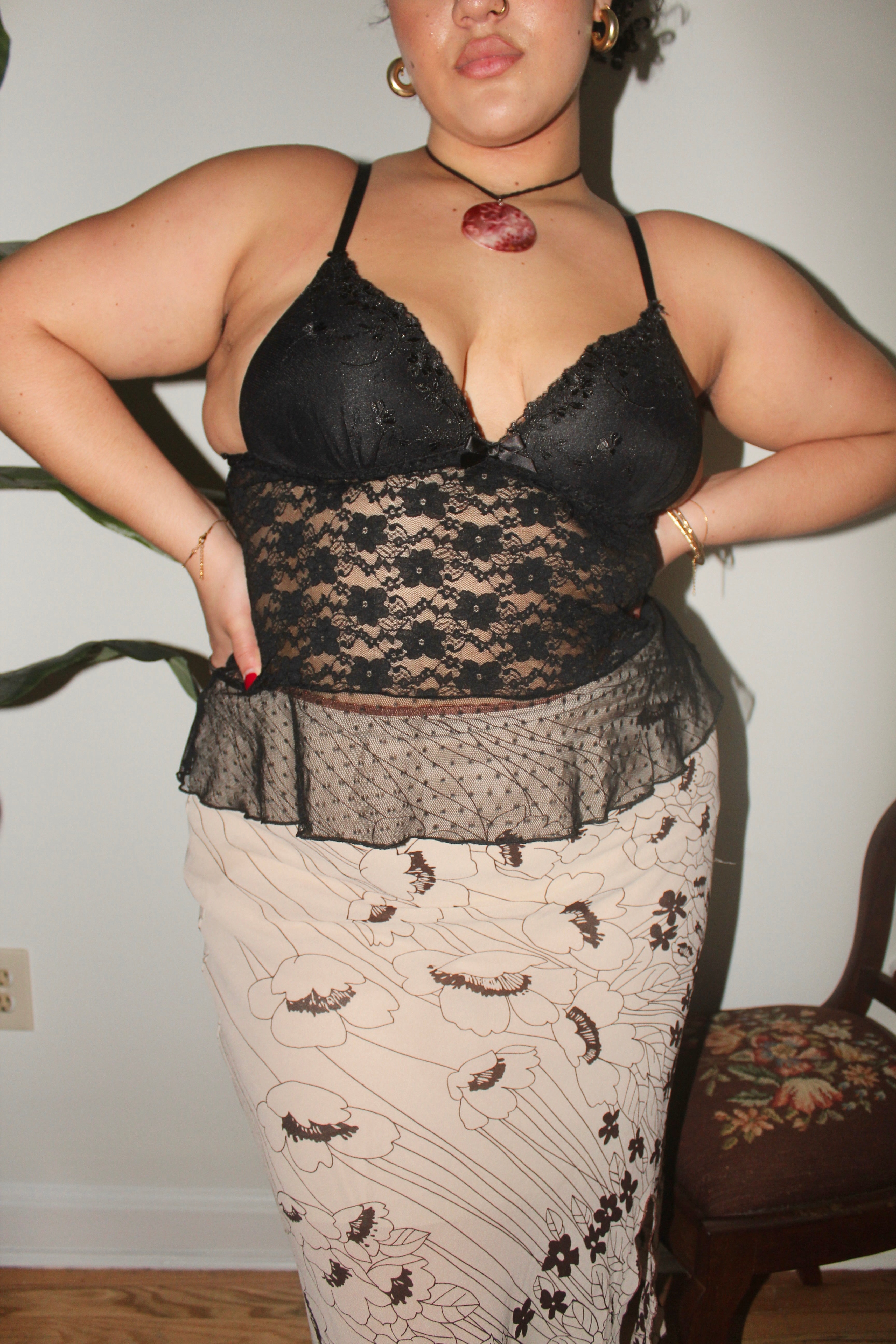 Vintage 90s Lace Bustier Camisole (L)