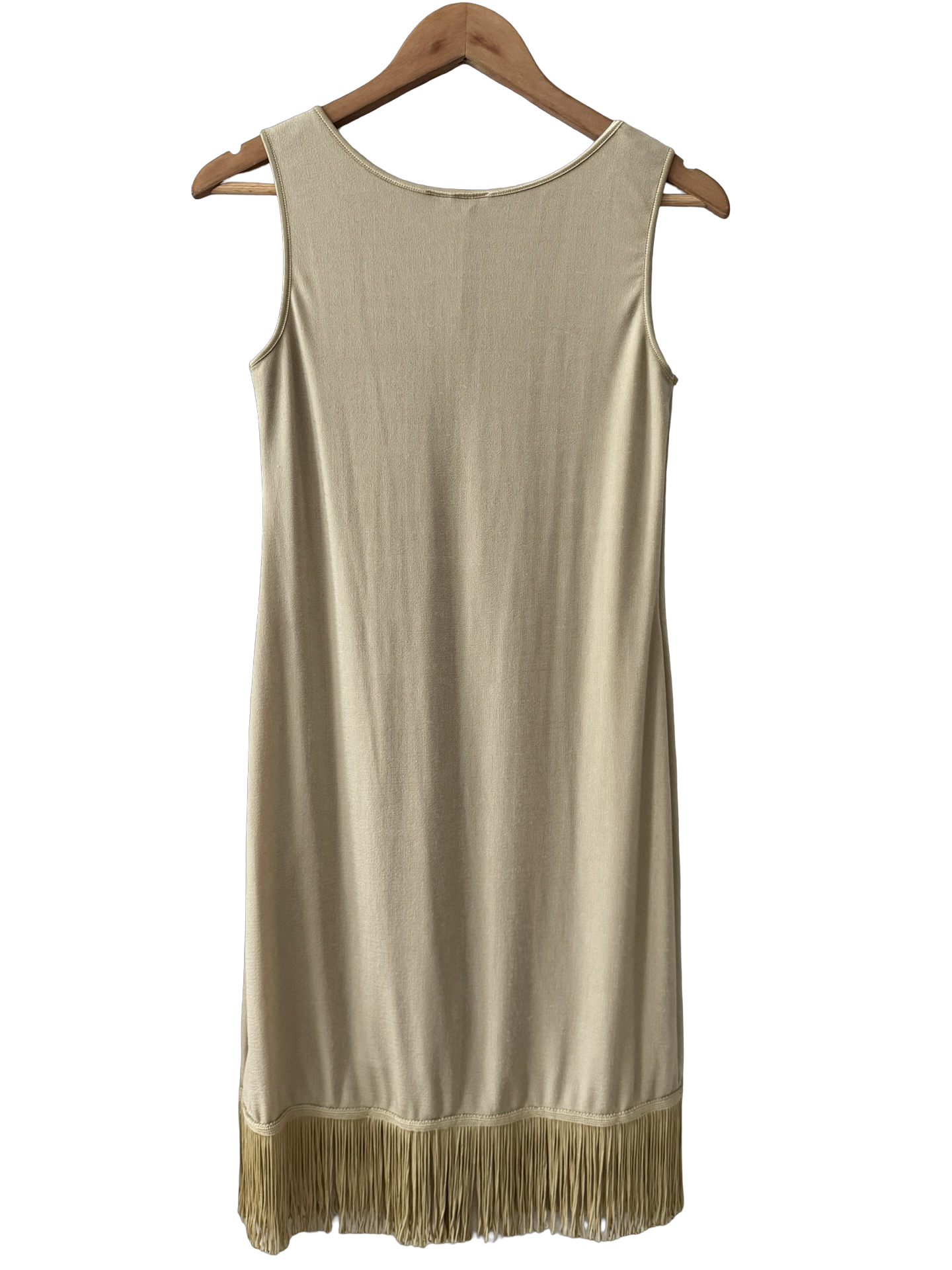 Vintage Y2K Retro Sand Fringe Knit Dress (M)