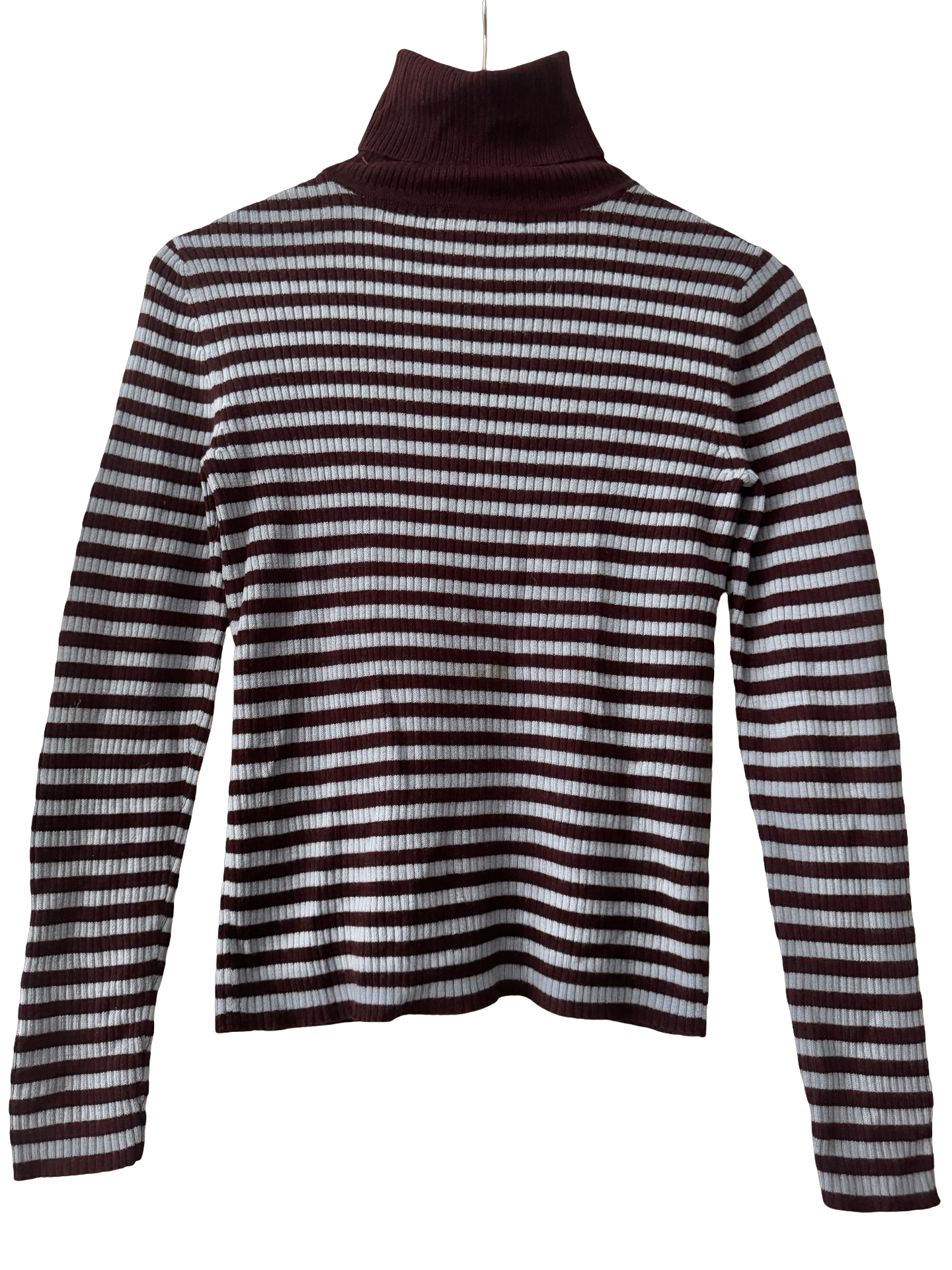 Vintage 90s Bordeaux Sky Merino Turtleneck (M)