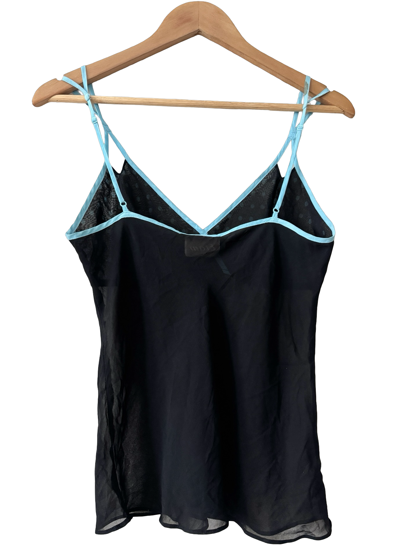 Vintage Y2K French Electric Blue Polka Dot Cami (M)