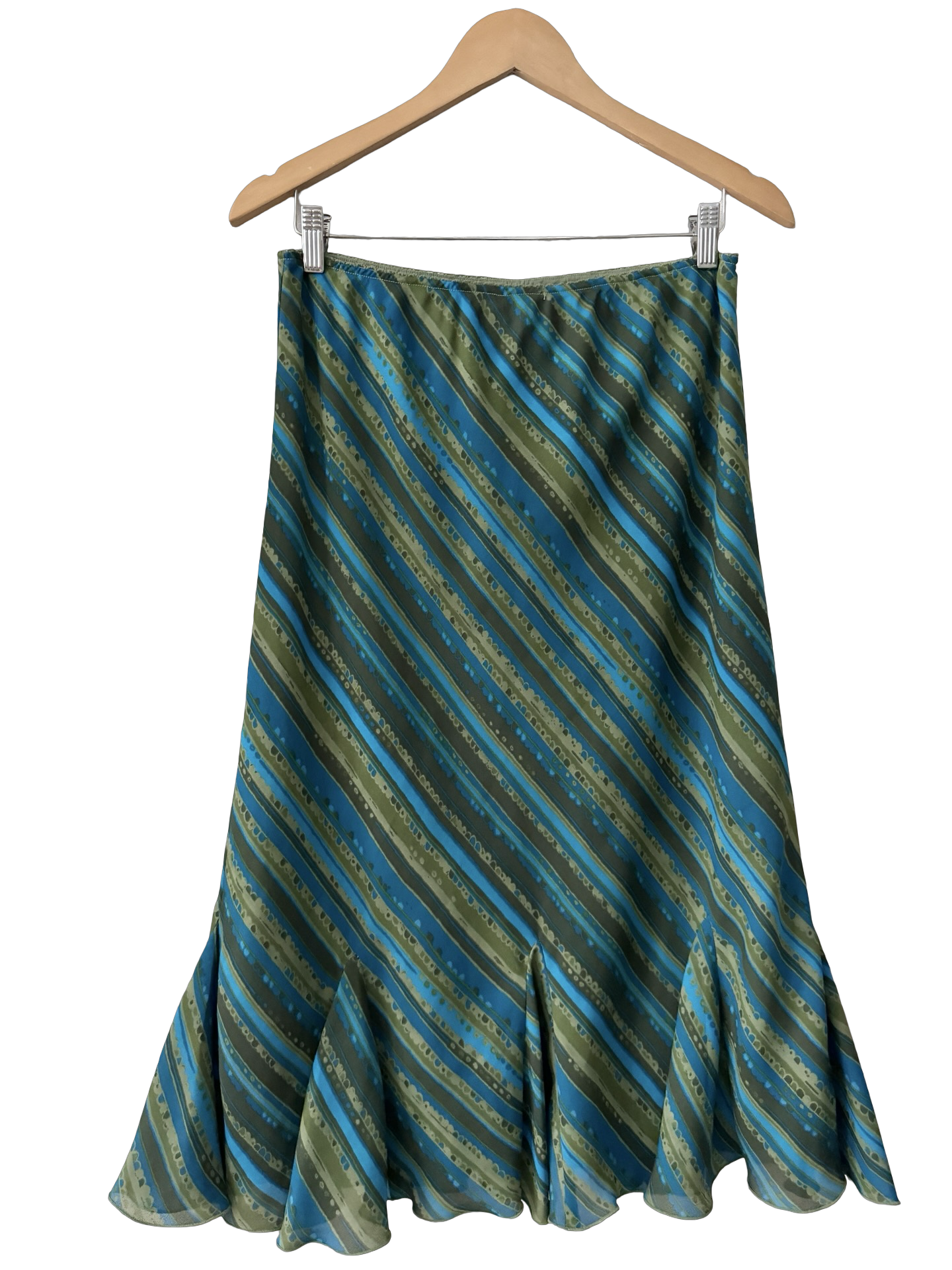 Vintage 90s Art Girl Flutter Midi Skirt (M-L)