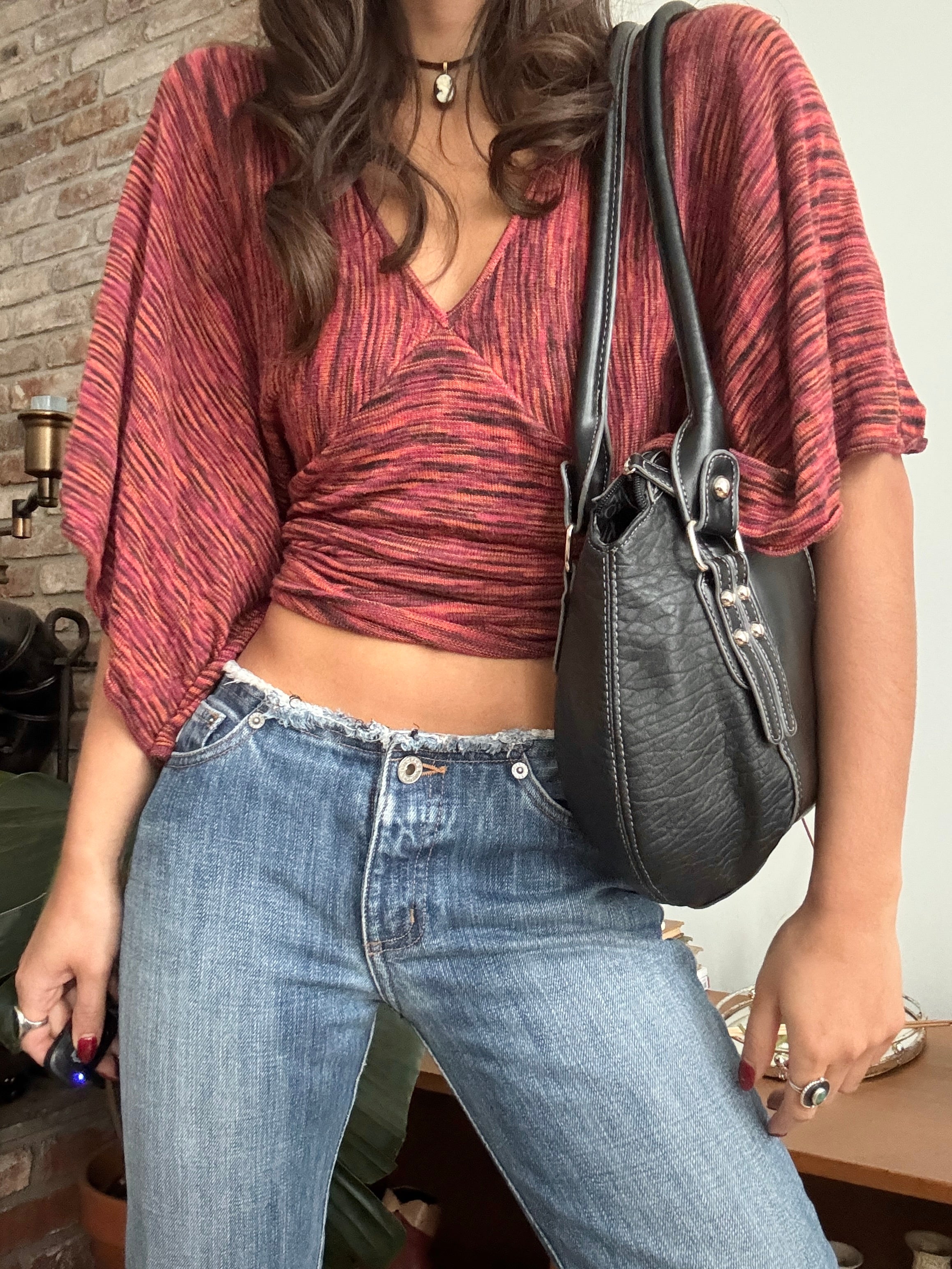 Vintage Y2K XOXO Midnight Rose Shoulder Bag