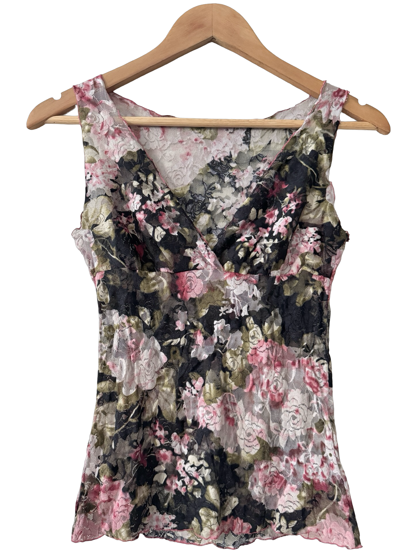 Vintage 90s Rosalie Floral Lace Top (S)
