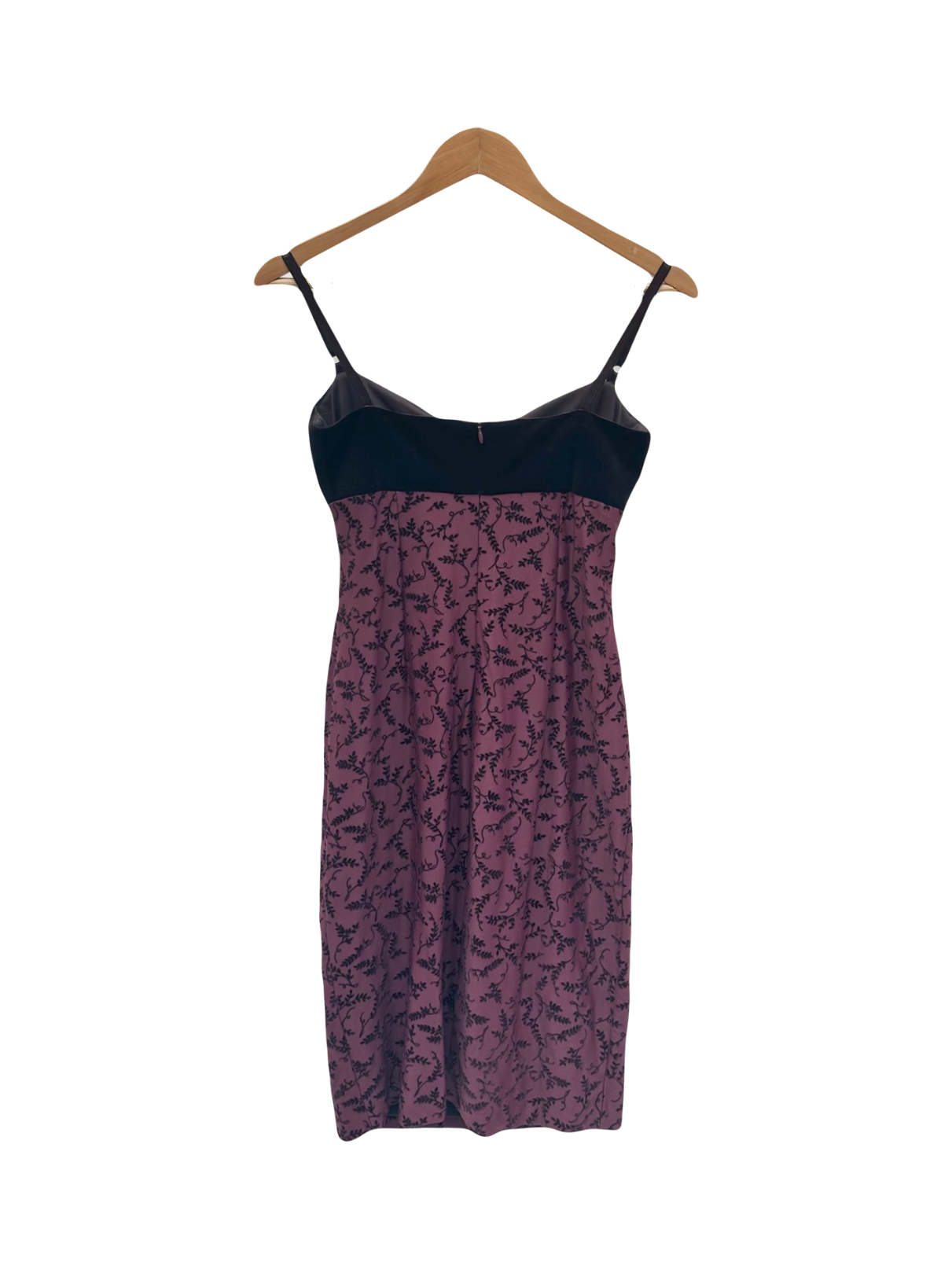 Vintage 90s Velvet Babydoll Midi Dress (XS/S)