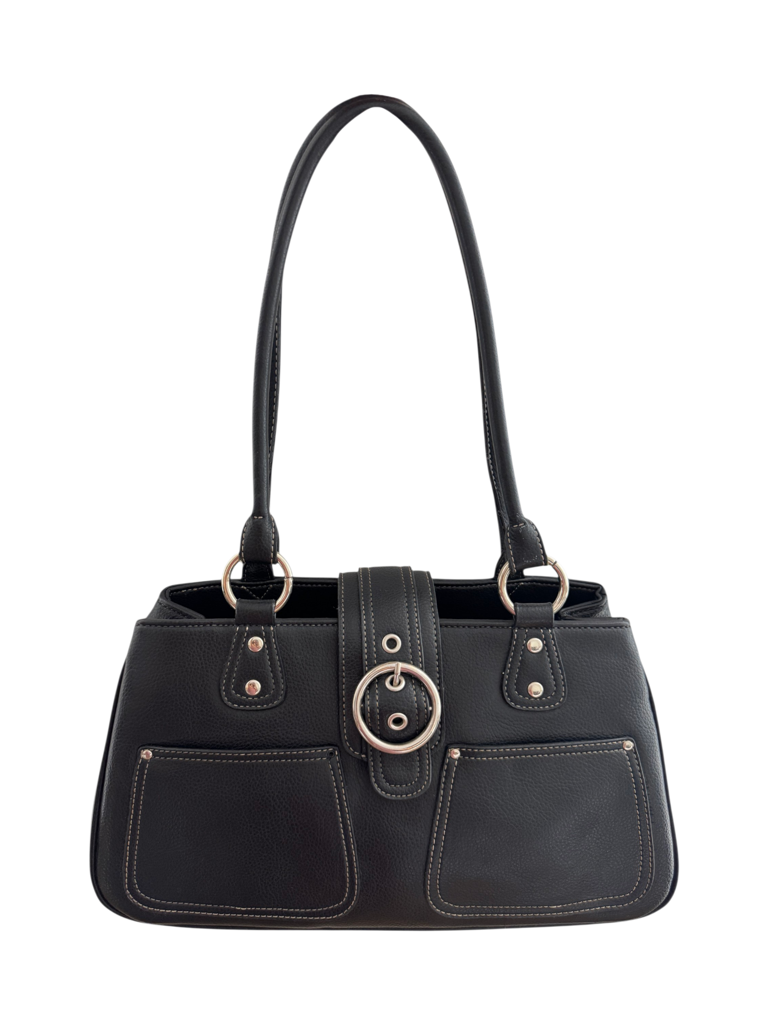 Vintage Y2K Nine & Company Black Utility Shoulder Bag