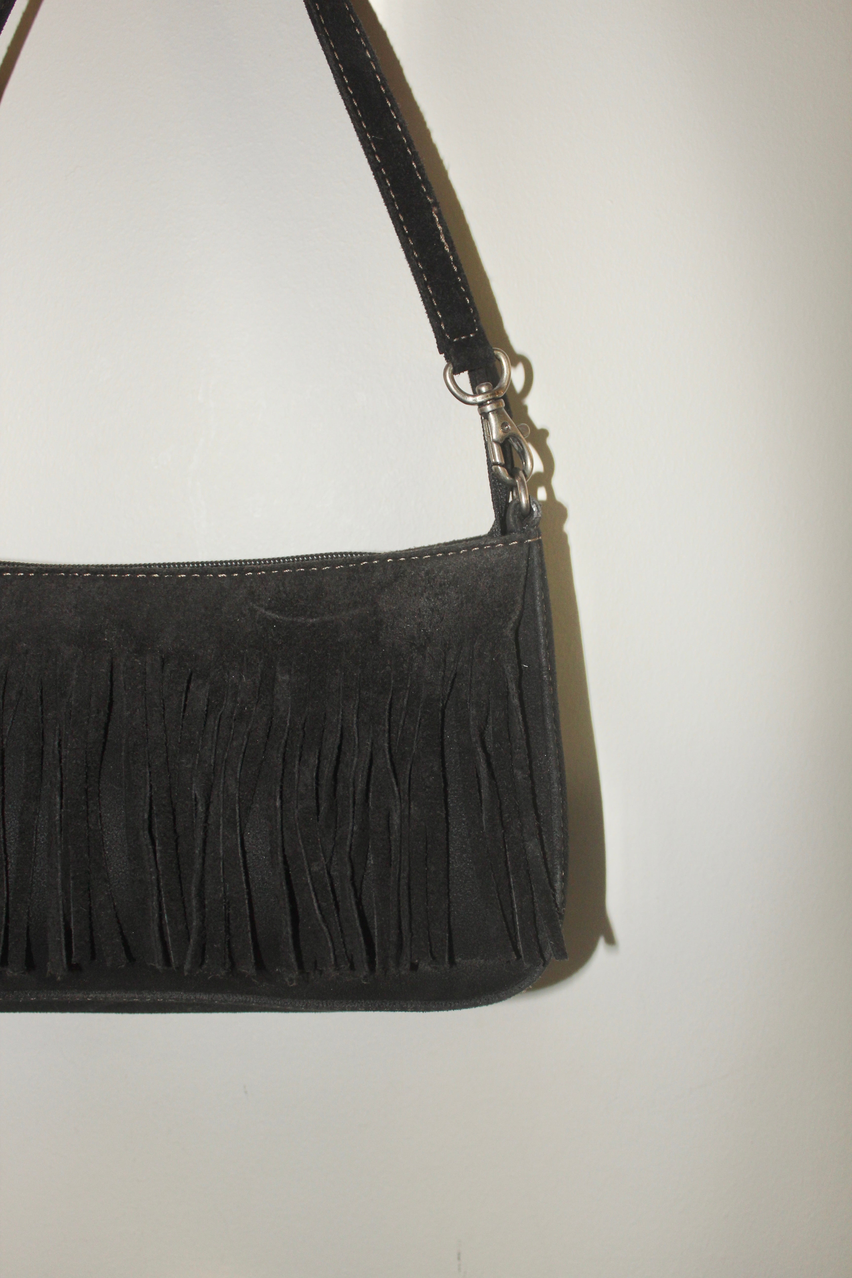 Vintage 90s Fringe Leather Purse