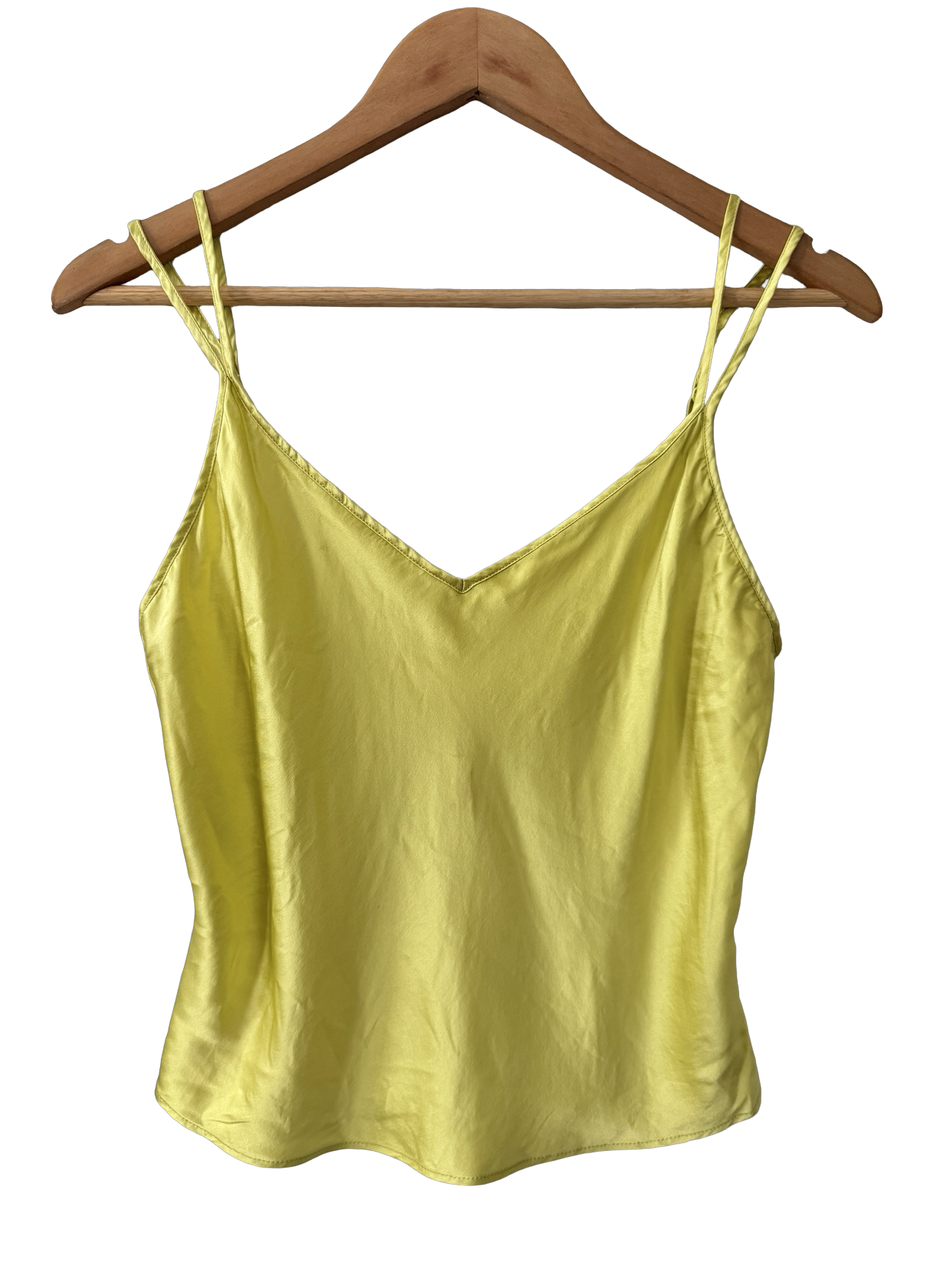 Vintage 90s Double Strap Lemon Silk Cami (S)