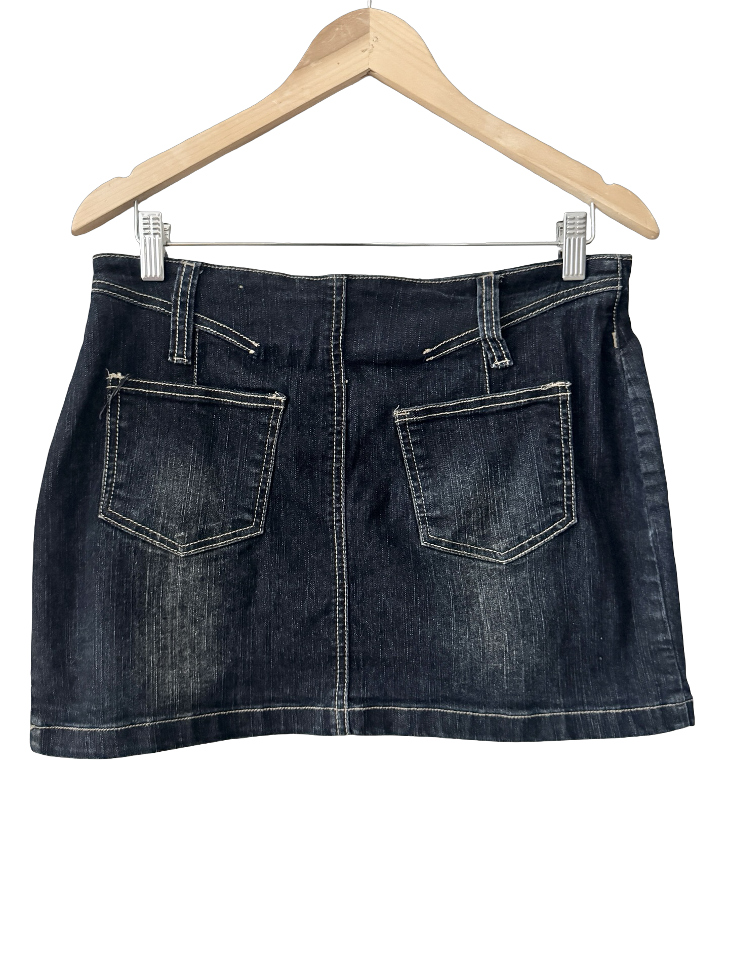 Vintage Y2K Rave Jeans Mini Skirt (M)